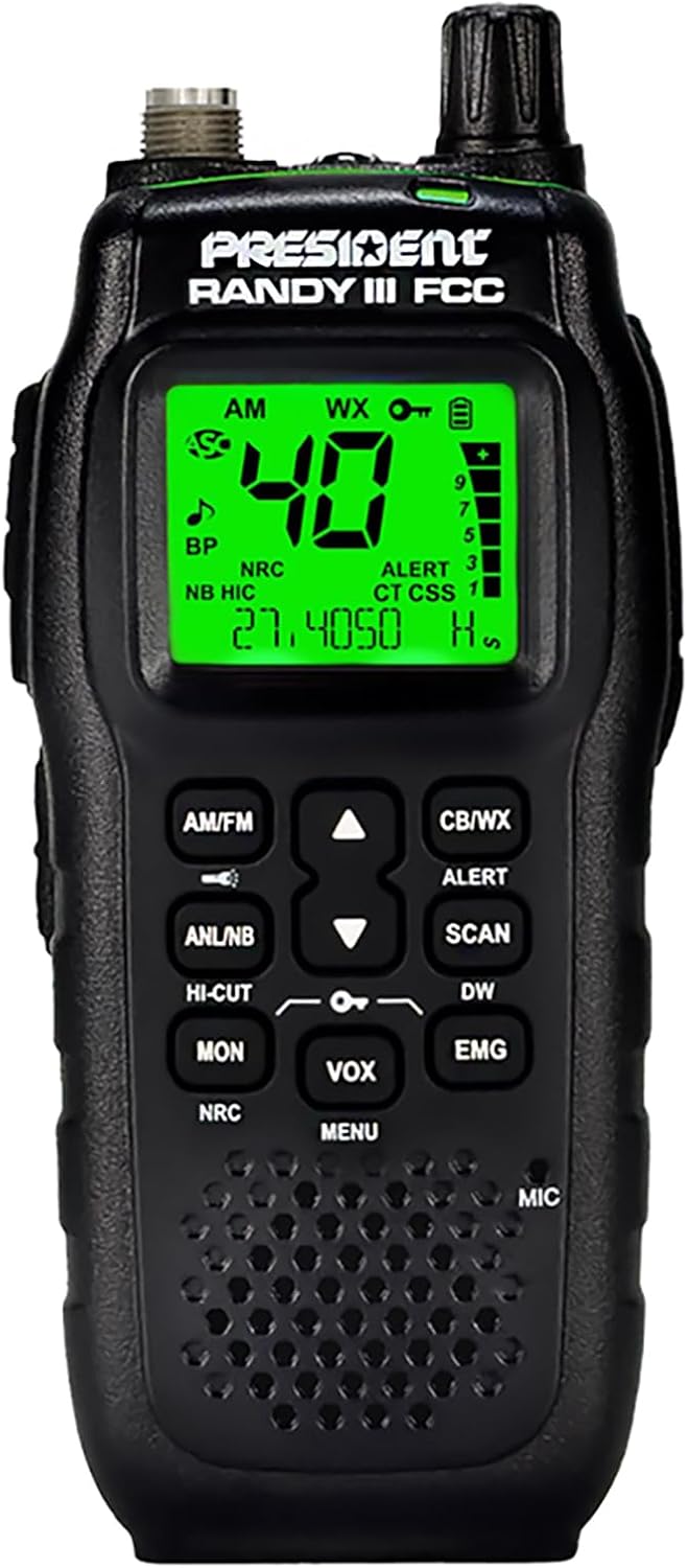 President Randy III Handheld CB Radio with Advanced Features