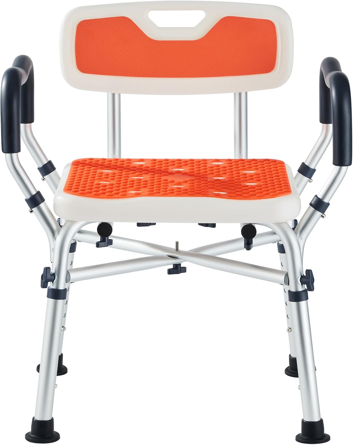 Padded Shower Chair: 6-Level Adjustable, 550 LB Capacity
