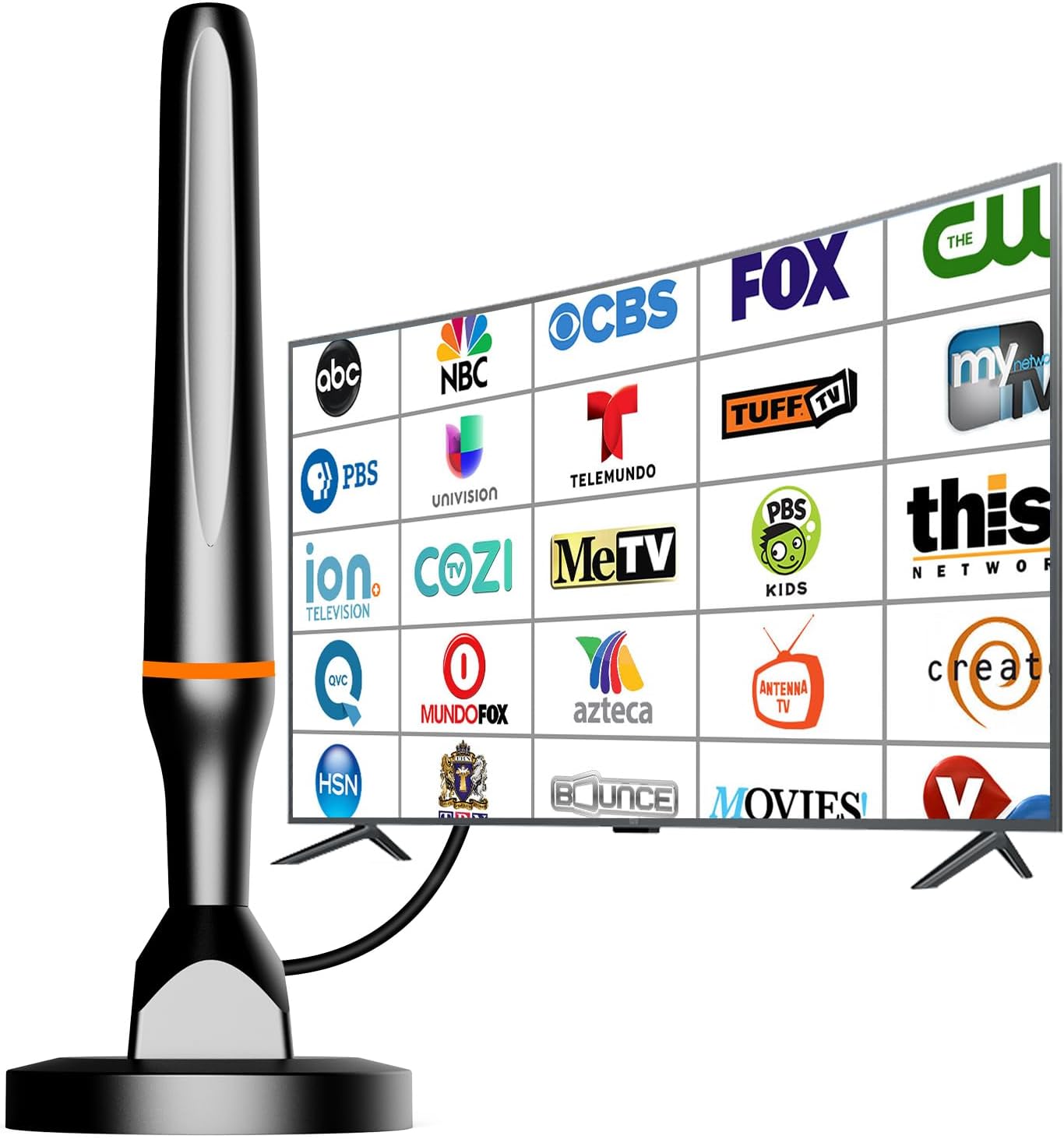 360 Reception Digital HDTV Antenna - 4K Support