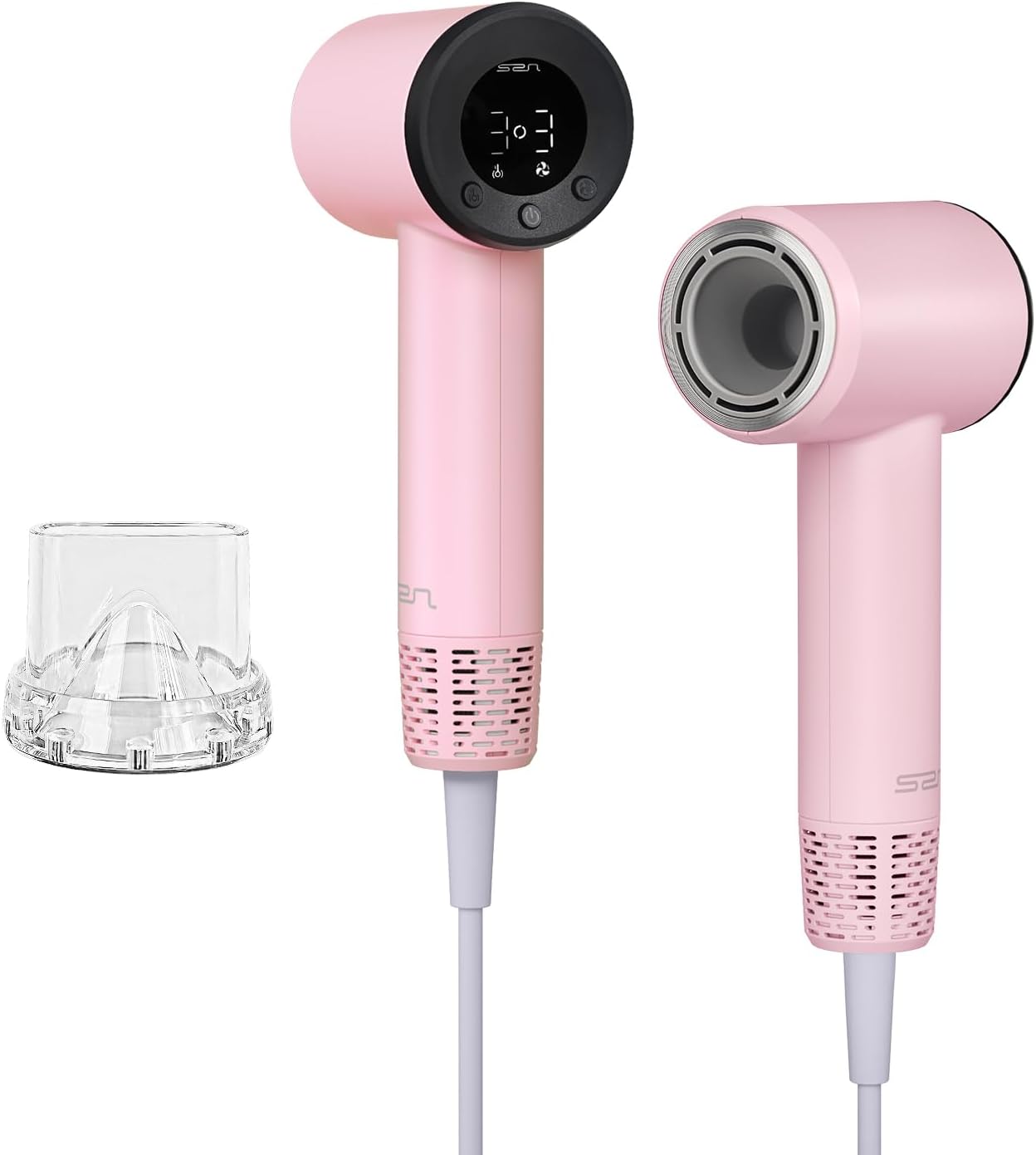 Suptriblow Mini Ionic Hair Dryer - Fast Drying, Low Noise, Pink
