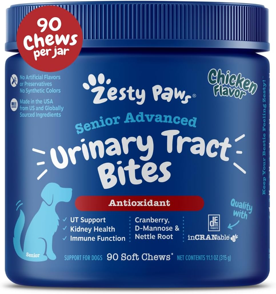 Zesty Paws Senior Cranberry Supplement for Dogs - 90 Count