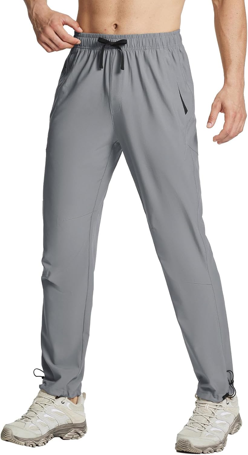 Lightweight Quick Dry Hiking Pants for Men with Zip Pockets