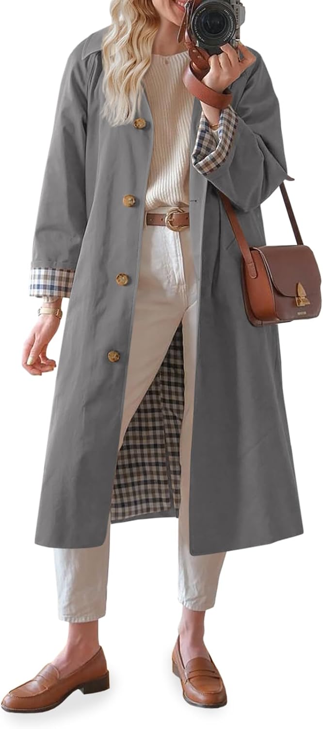 Stylish Womens Long Trench Coat for All Seasons and Occasions