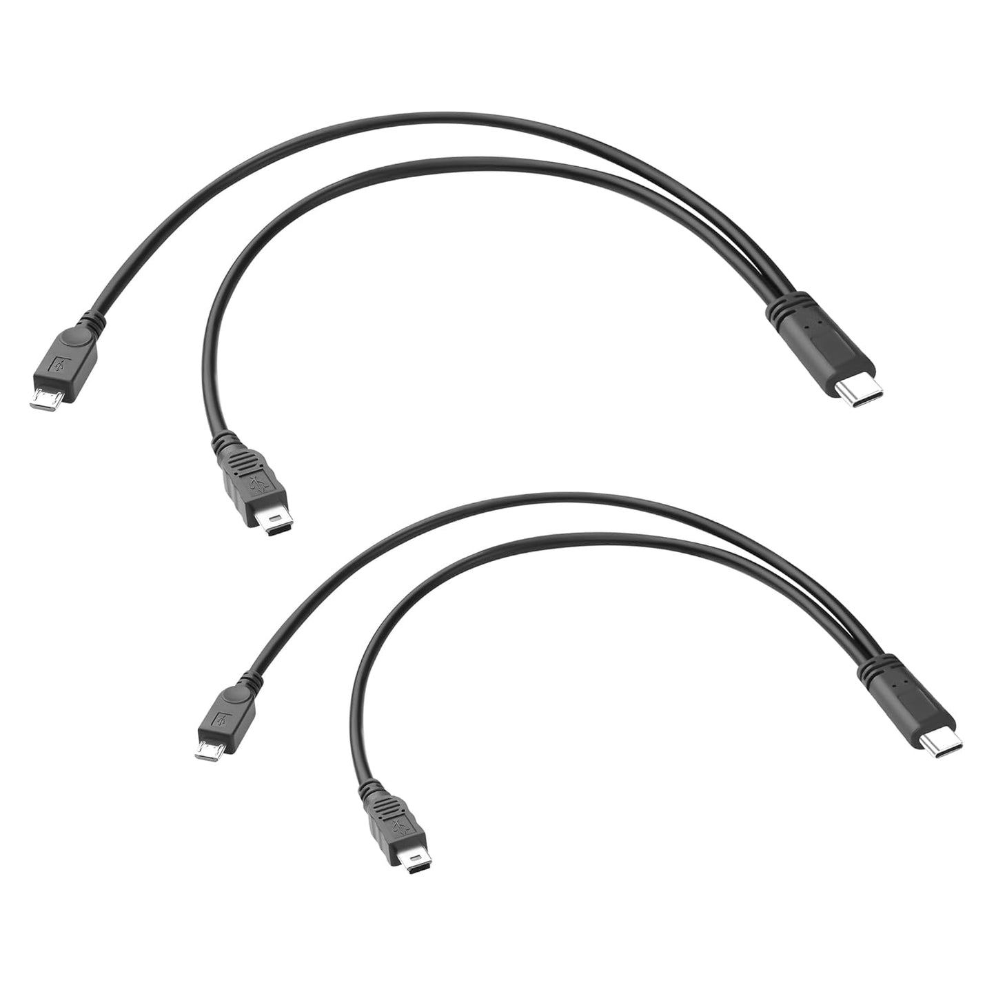 2-in-1 Multi USB C Splitter Cable 1FT - Charge Any Device Easily!