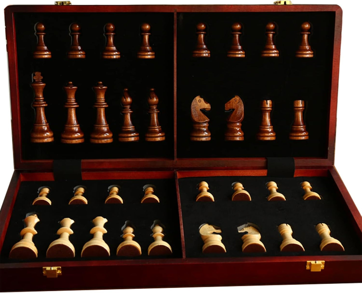 20 Inch Extra Large Solid Walnut Wooden Chess Set for All Levels