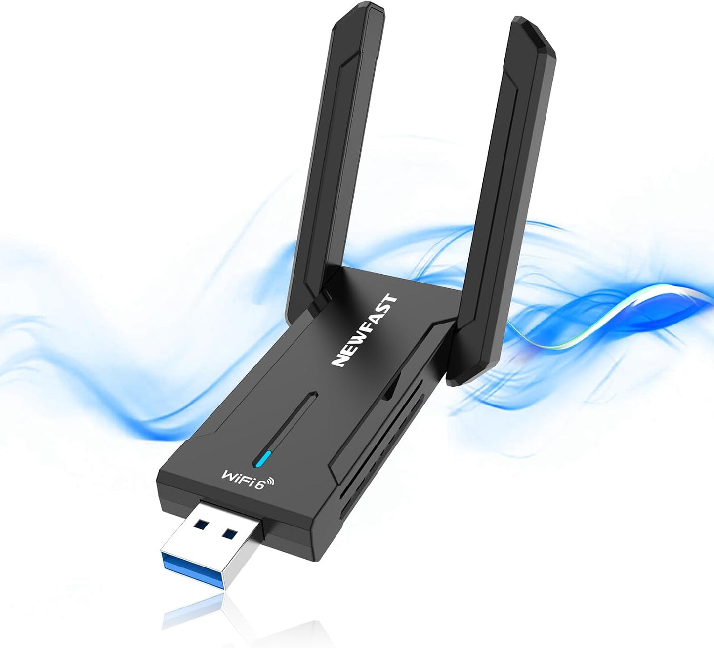 NEWFAST AX5400 USB WiFi Adapter for Desktop PC - Tri-Band Speed