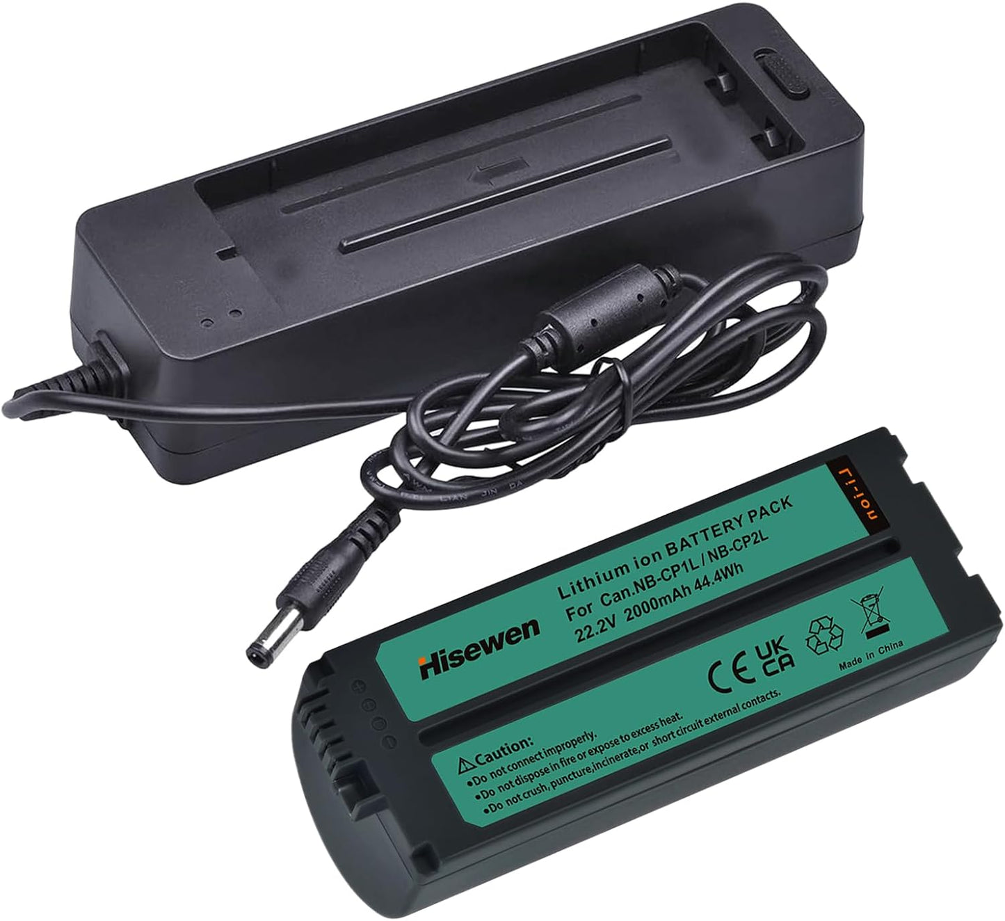 Hisewen NB-CP2L Battery and Charger for Canon SELPHY Printers