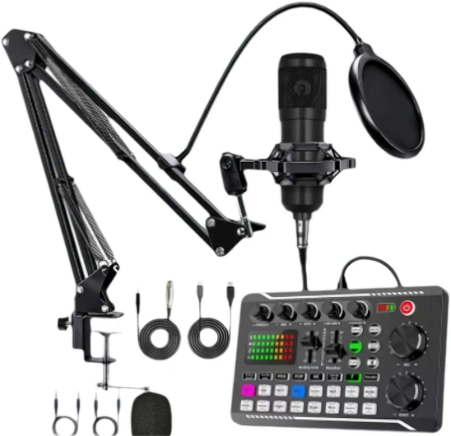 Live Sound Card with DJ Mixer Effects & Voice Changer for Streaming