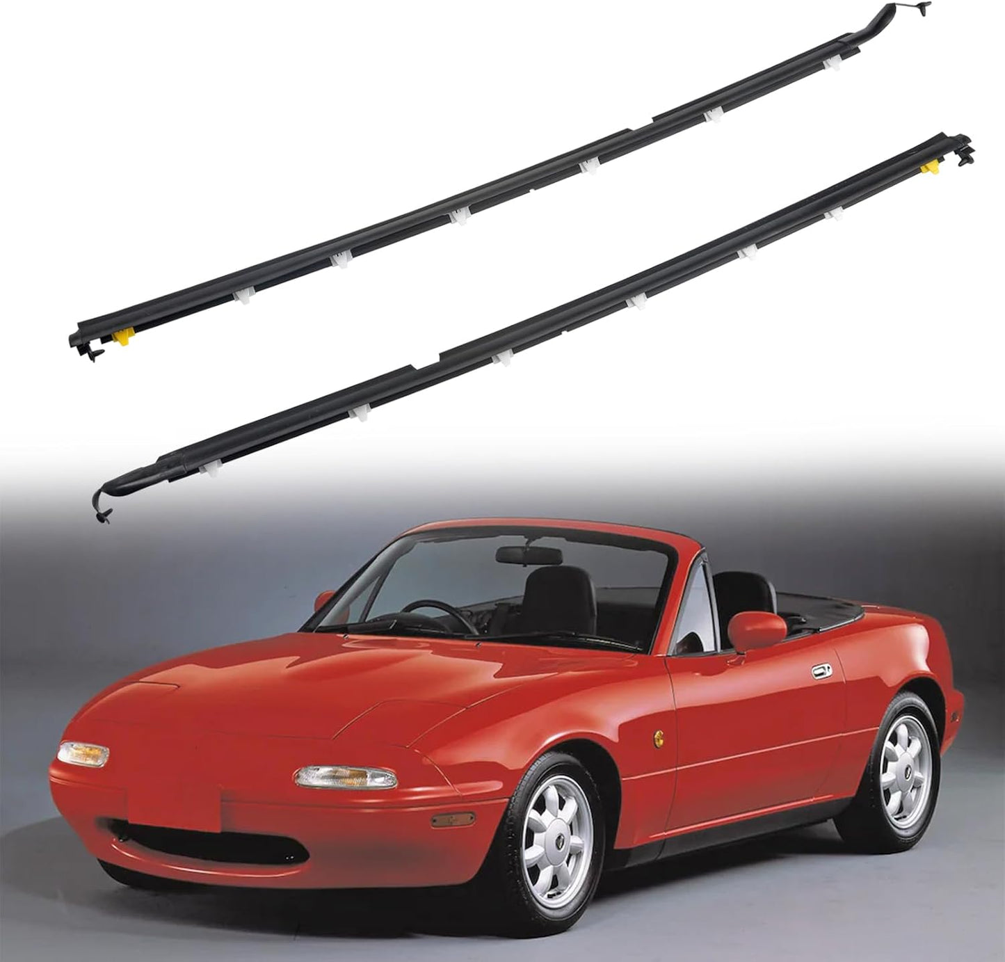 ZONFANT Car Outer Door Window Moulding Trim for Mazda Miata