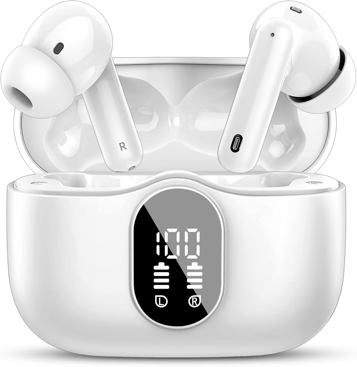 Wireless Earbuds with Noise Cancelling Mic and IP7 Waterproof