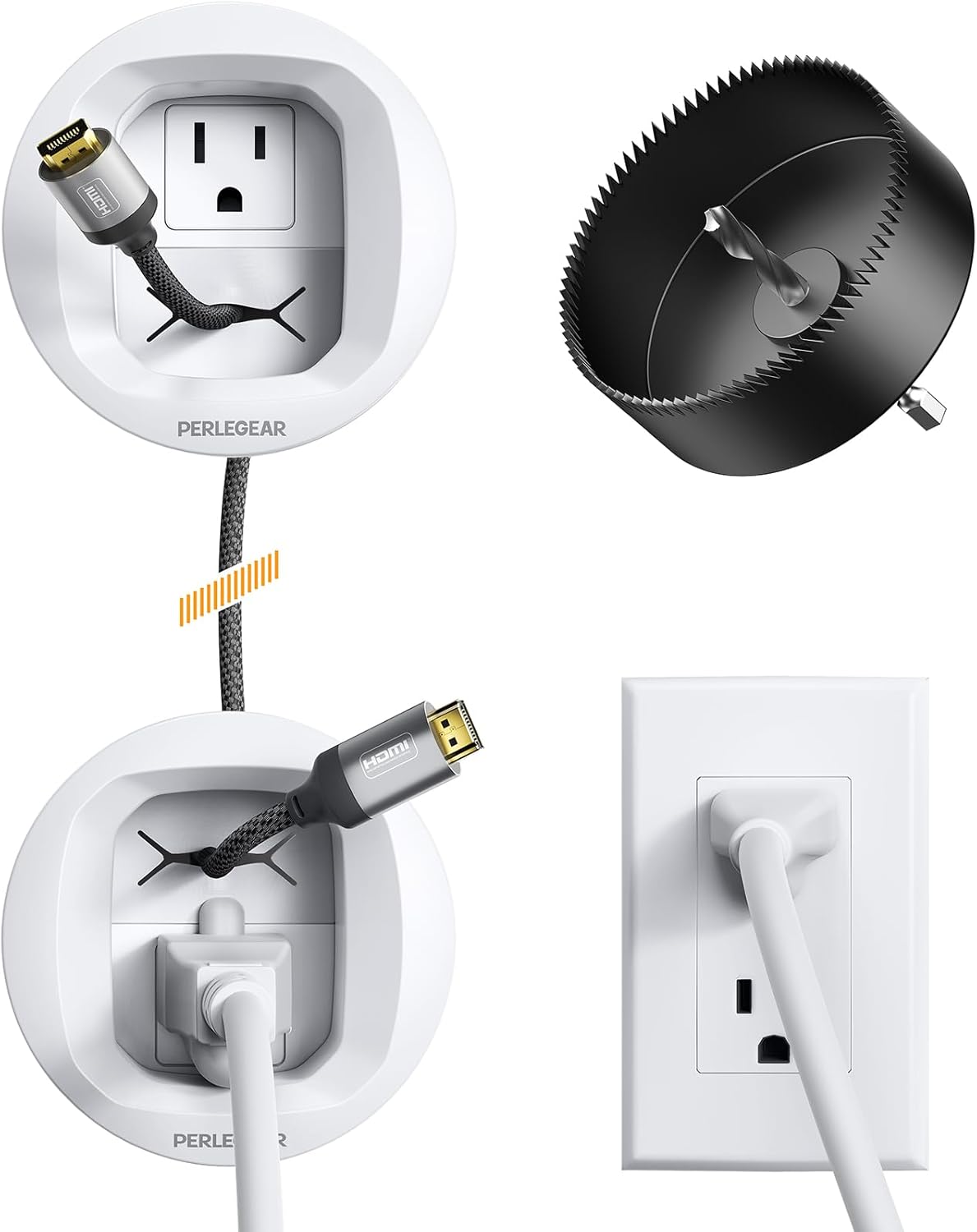 Perlegear In-Wall Cable Management Kit: Easy Install