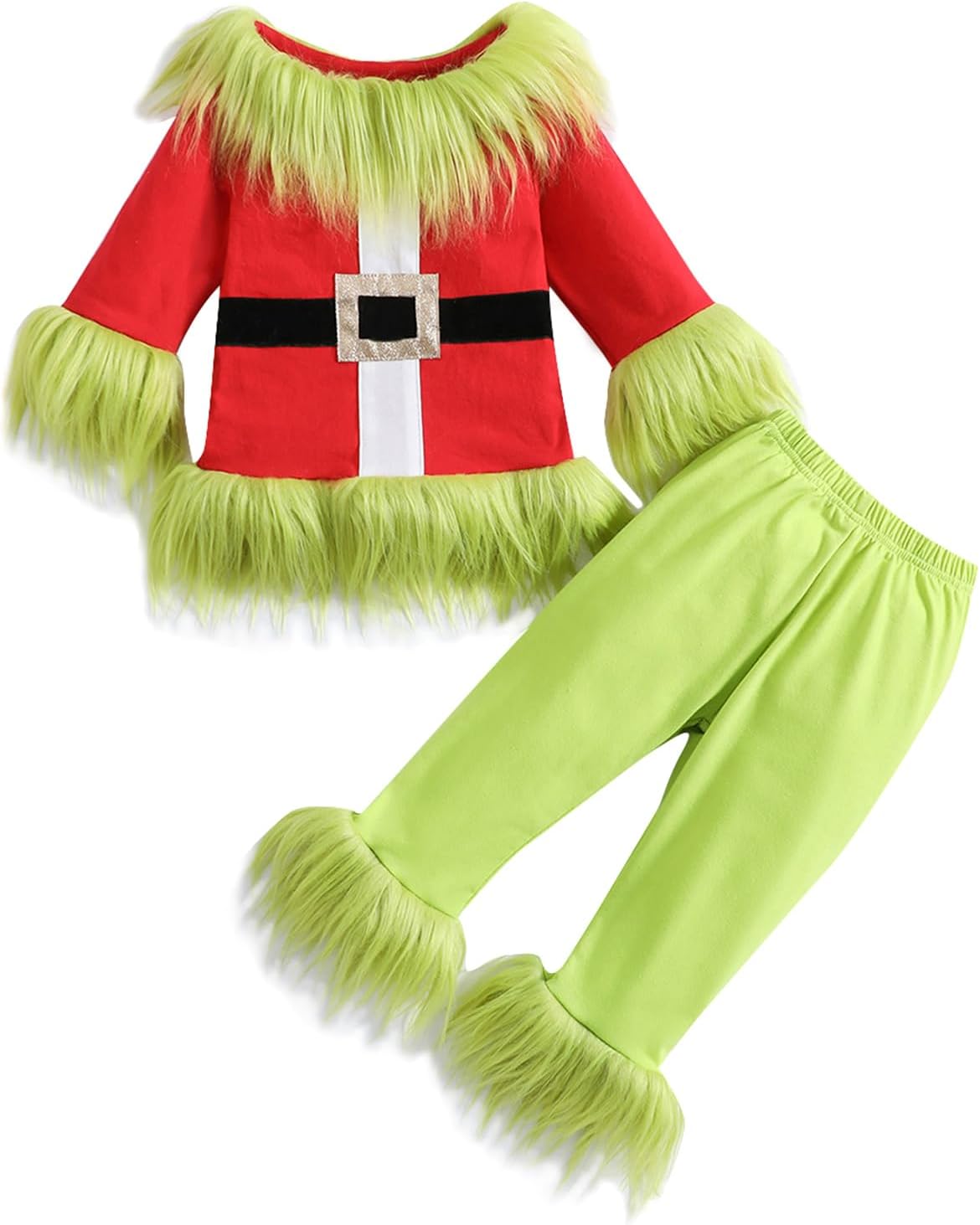 Cozy Green Monster Romper for Baby's 1st Christmas