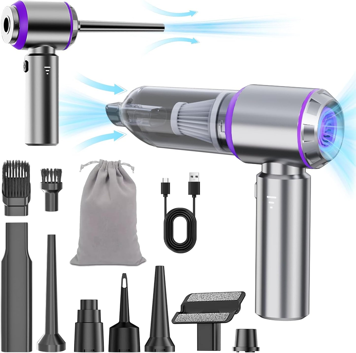 Powerful Cordless Vacuum - 3-Speed, HEPA Filter