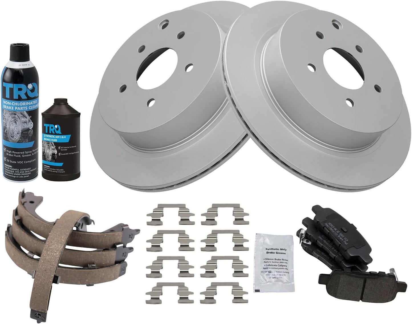 TRQ Rear Brake Pad & Rotor Kit for Nissan & Infiniti Models