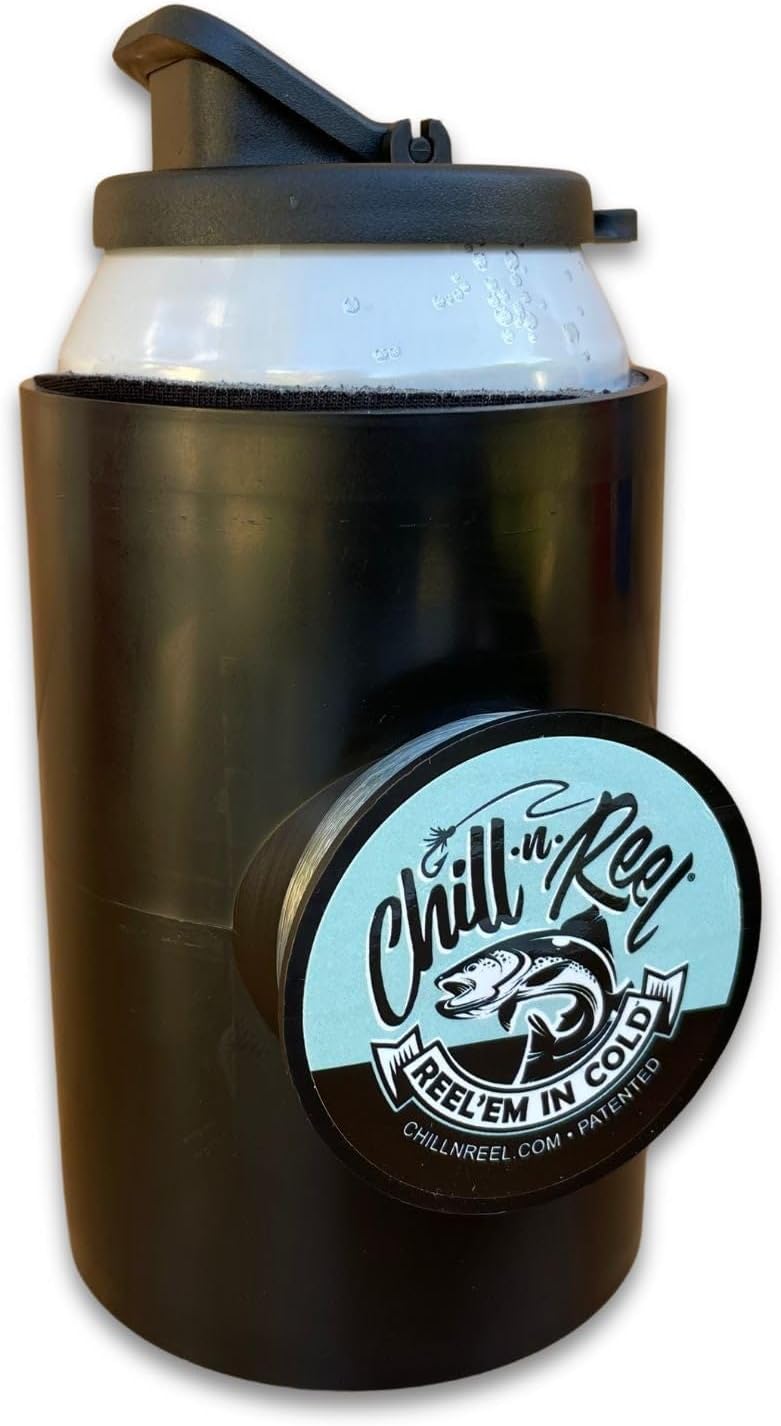 Chill-N-Reel Fishing Can Cooler | Insulated with Built-In Reel