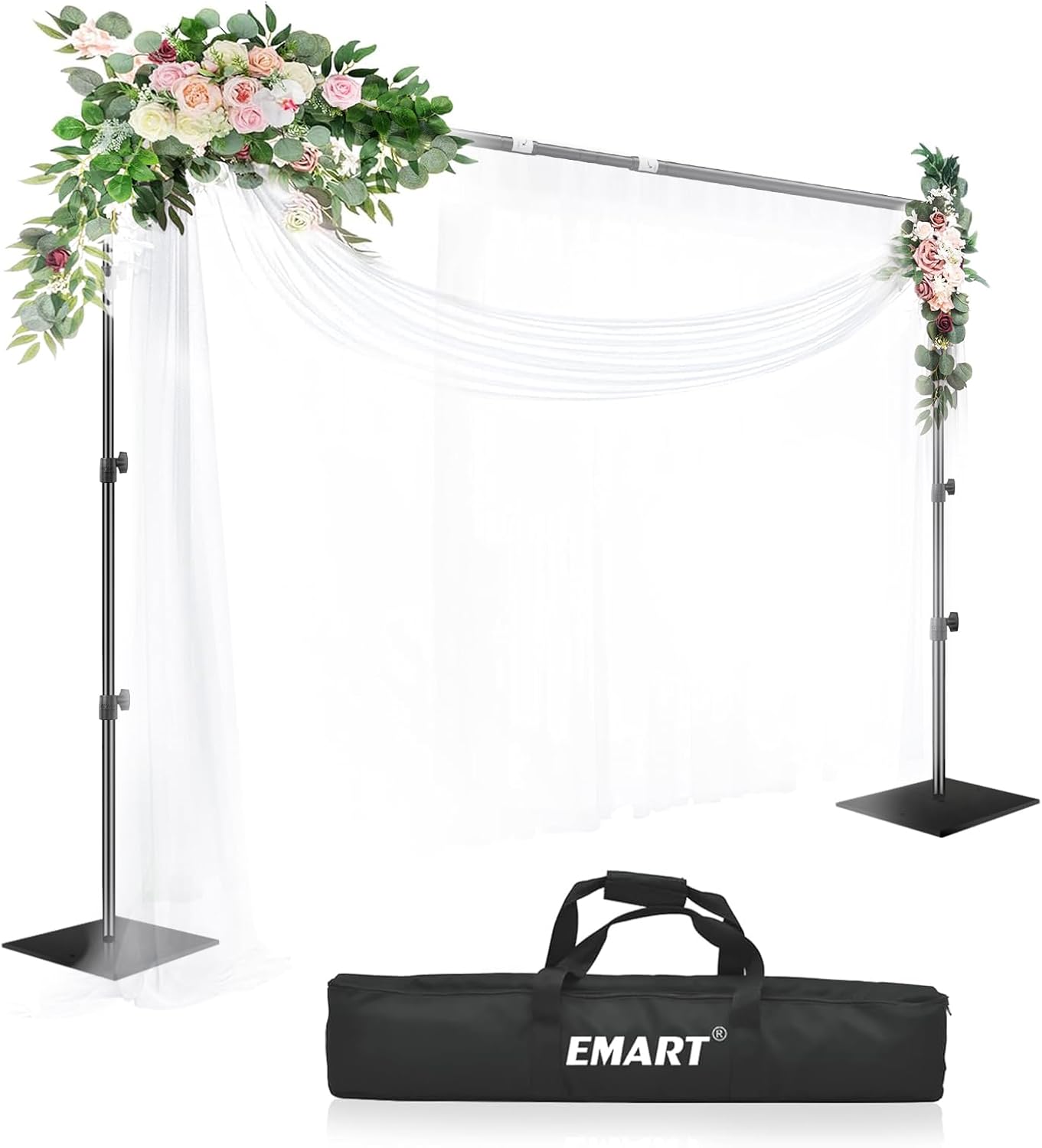 EMART Backdrop Stand for Photography - Adjustable 10x10ft Support