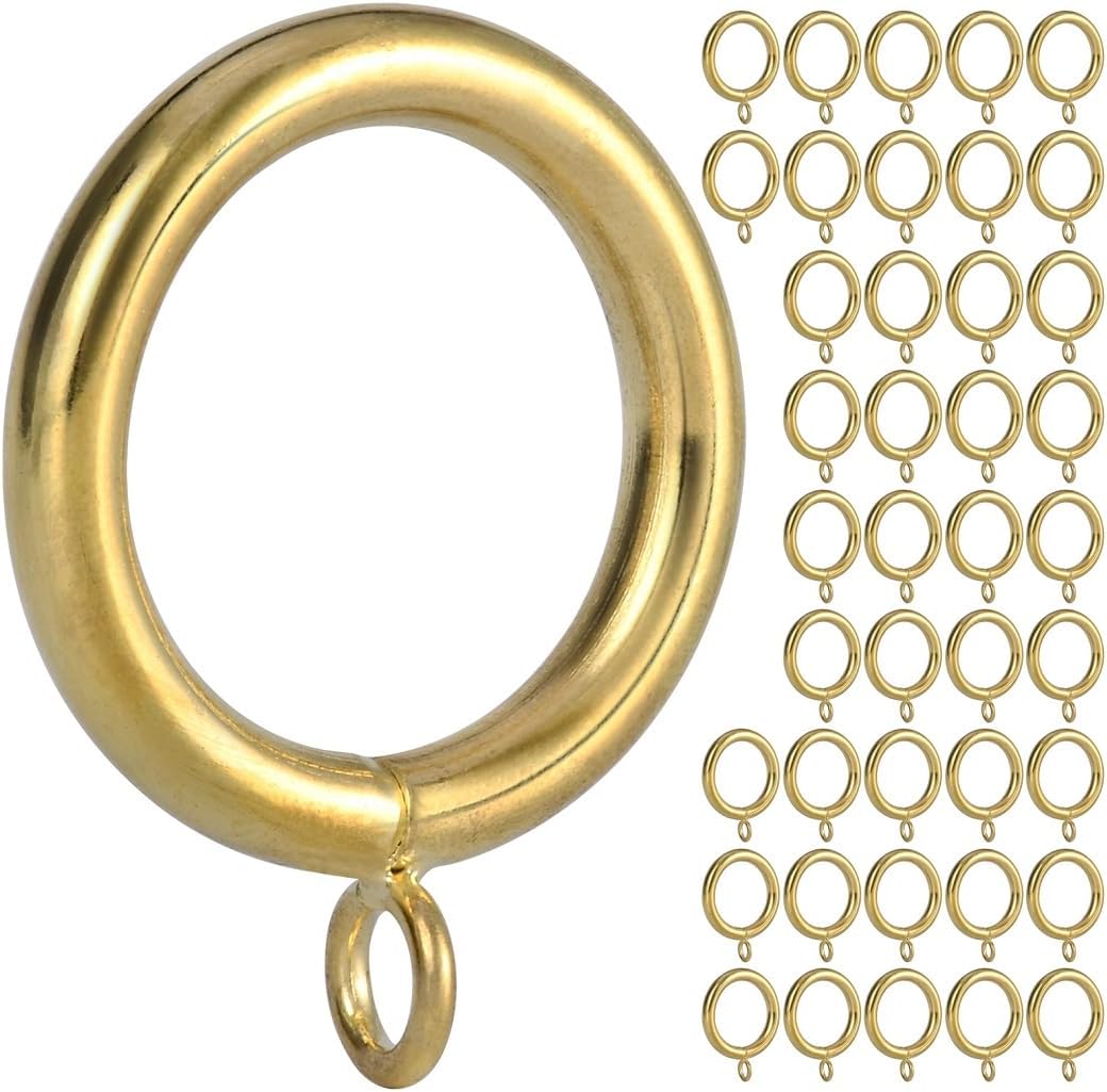 Effortlessly Stylish Gold Curtain Rings - Set of 42