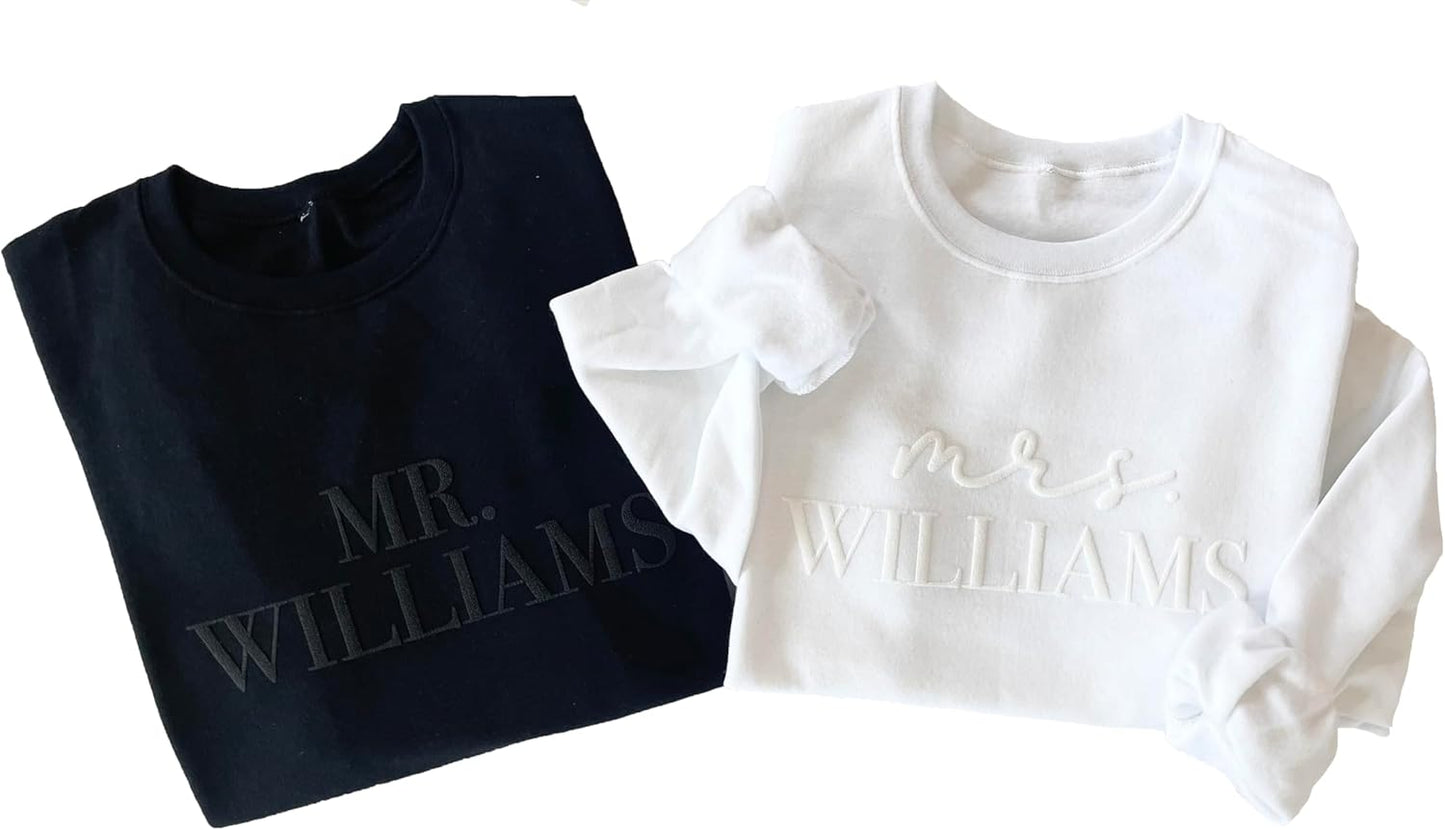 Mrs and Mr Sweatshirt Set for Couples - Perfect Honeymoon Gift