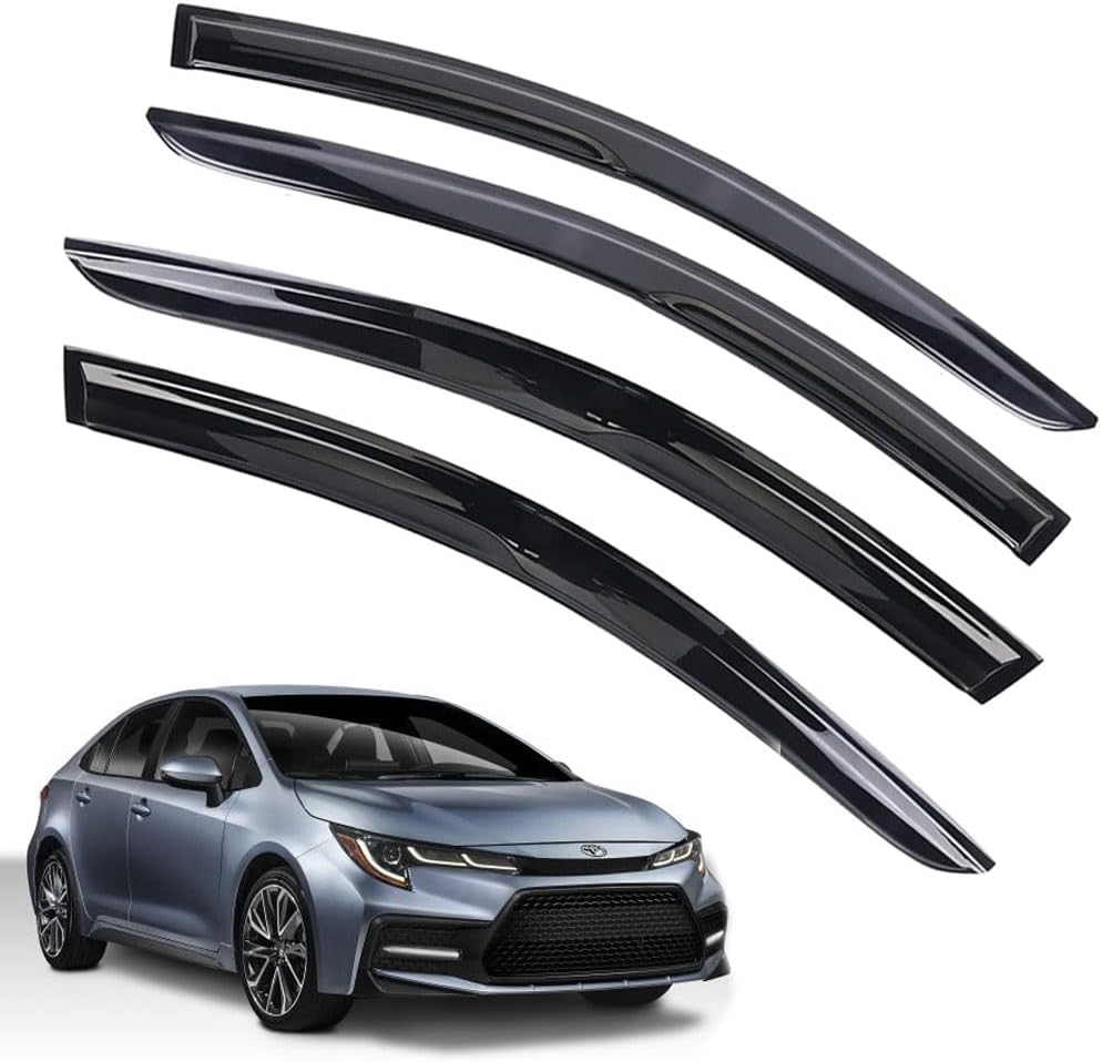 Rain Guards for Toyota Corolla Sedan 2019-2023 - Durable Visors