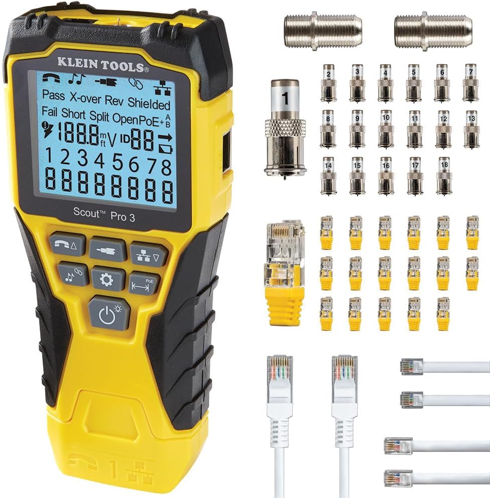 Klein Tools VDV501-852 Cable Tester for Voice, Data, Video Cables