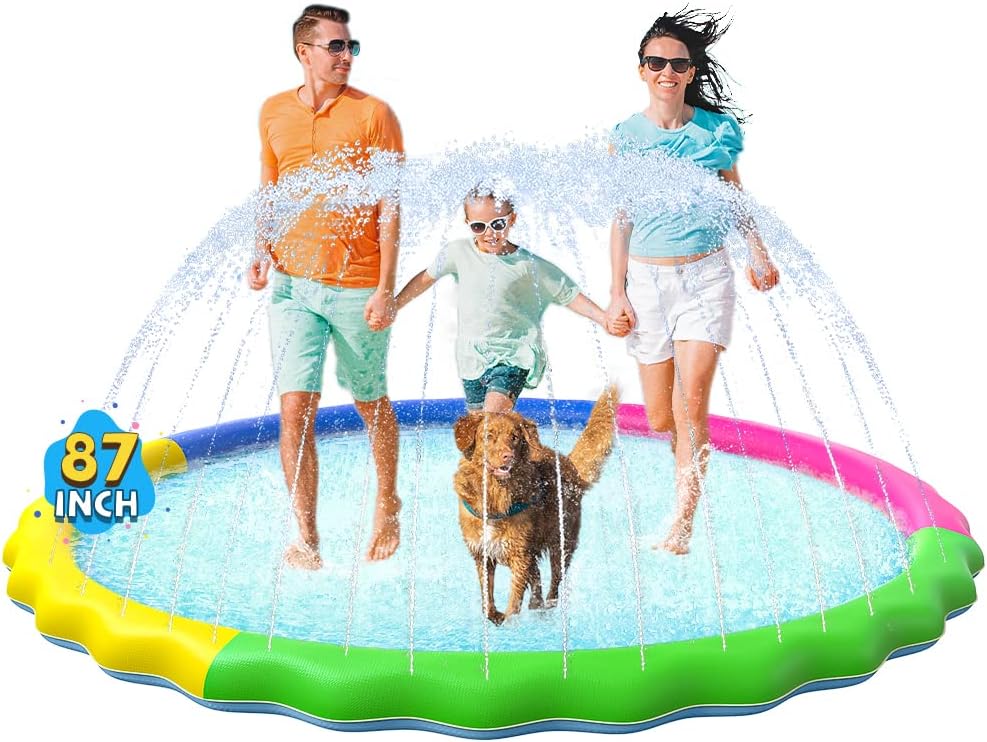 VISTOP Non-Slip Splash Pad for Kids and Dogs - Fun Summer Toy