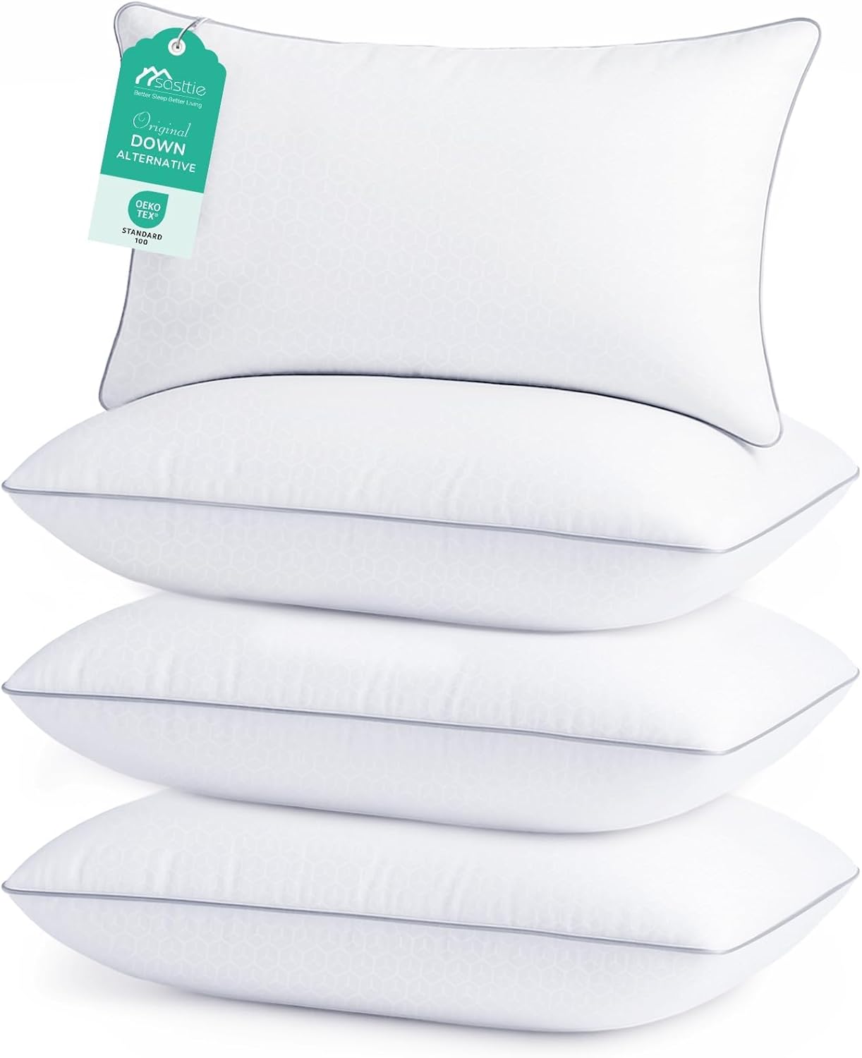 Sasttie Pillows Standard Size Set of 4 for Ultimate Comfort