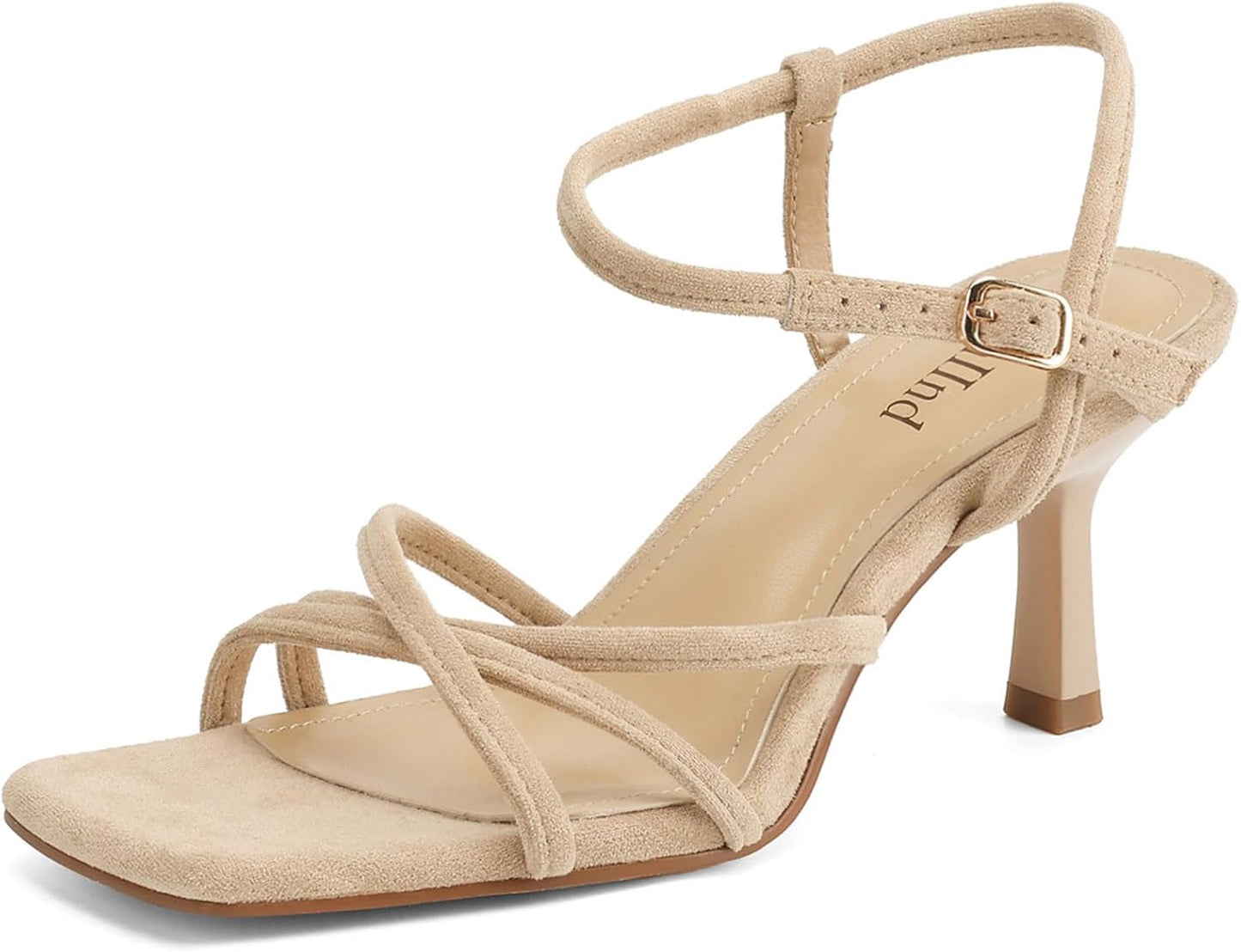 Women's Square Open Toe Kitten Heels for Comfy Weddings