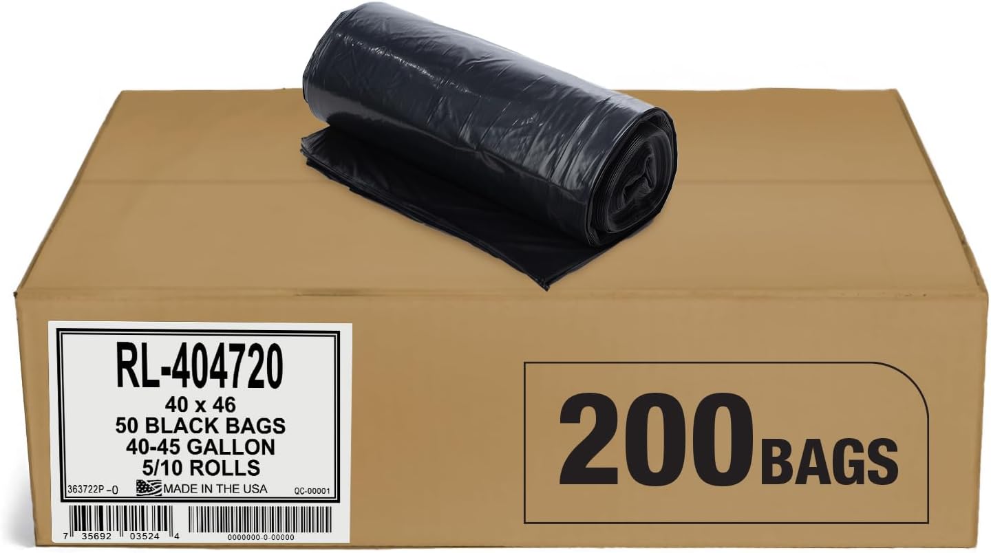 Heavy Duty 40-45 Gallon Trash Bags for Lawn and Outdoor Use