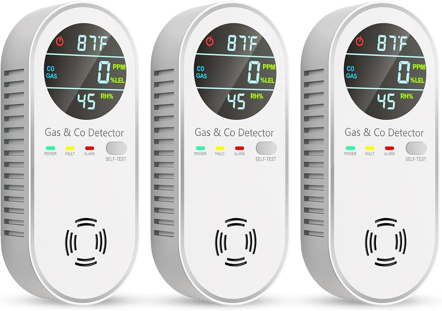 4-in-1 Carbon Monoxide and Gas Detector for Home Safety