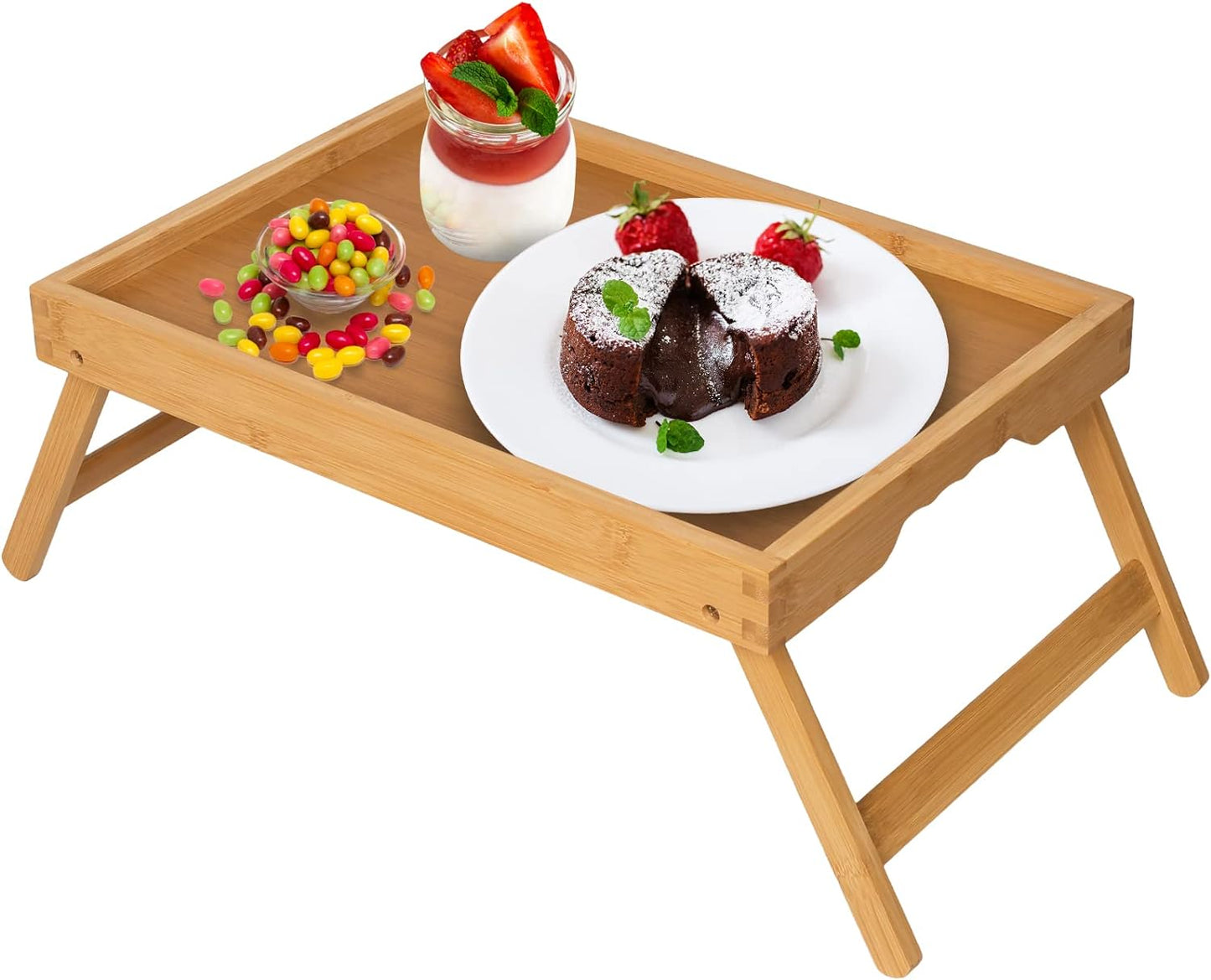 Bamboo Bed Tray Table: Breakfast in Bed Bliss