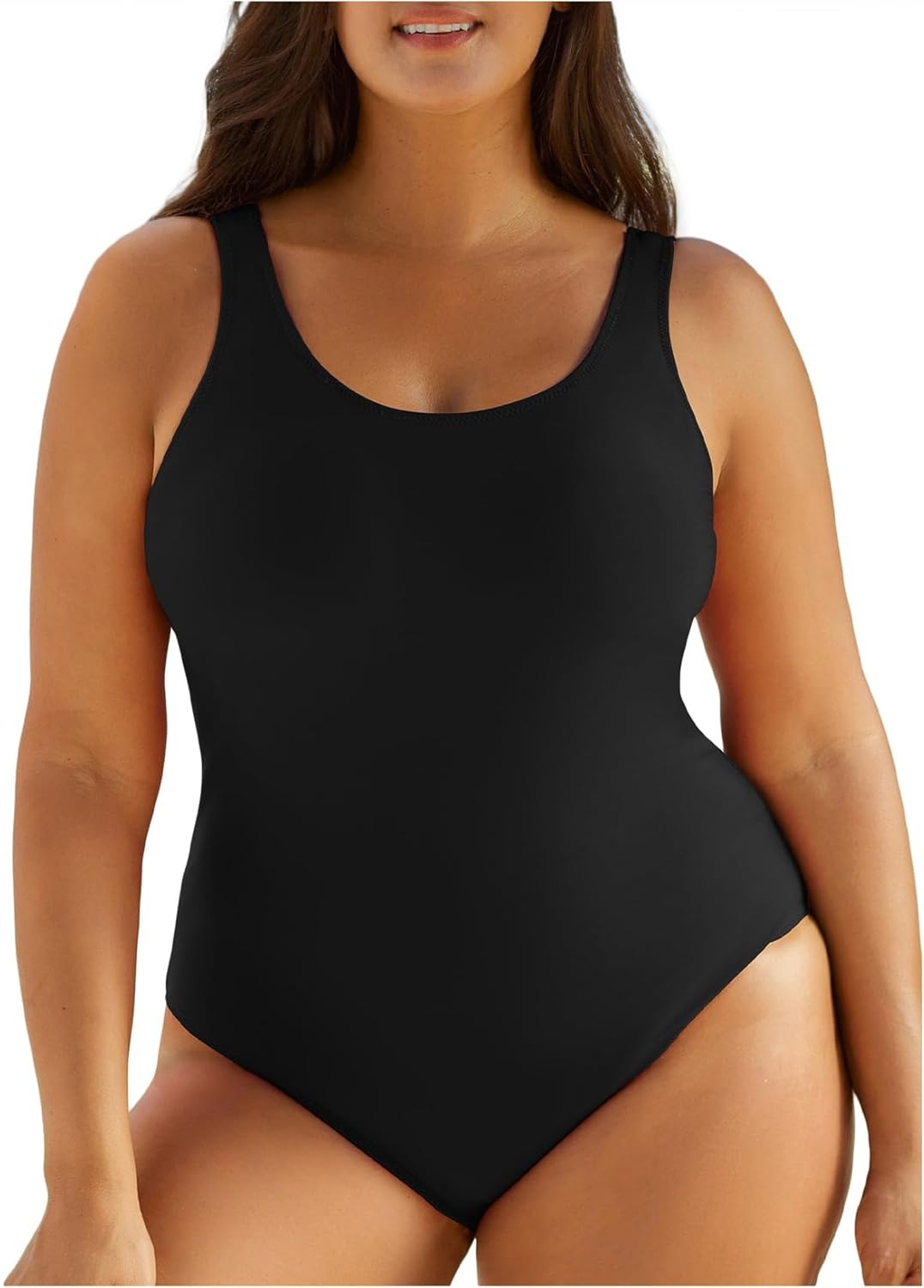 Eytino Plus Size Swimsuit for Women with Tummy Control Design