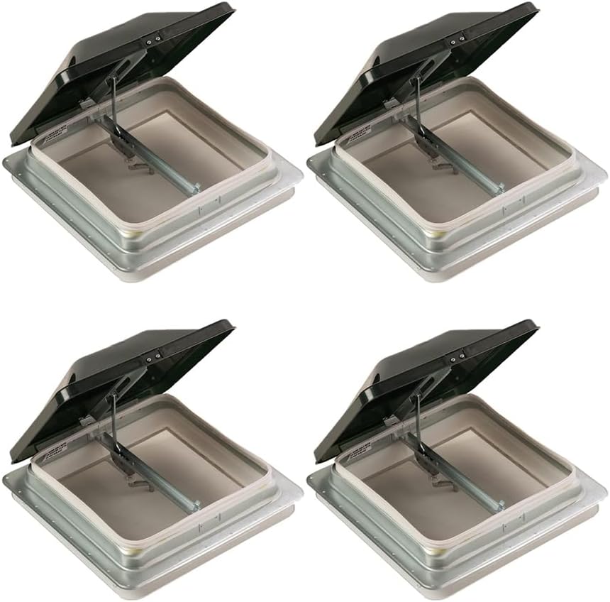 HENGS INDUSTRIES 14in White Cargo Roof Vents for RVs and Trailers