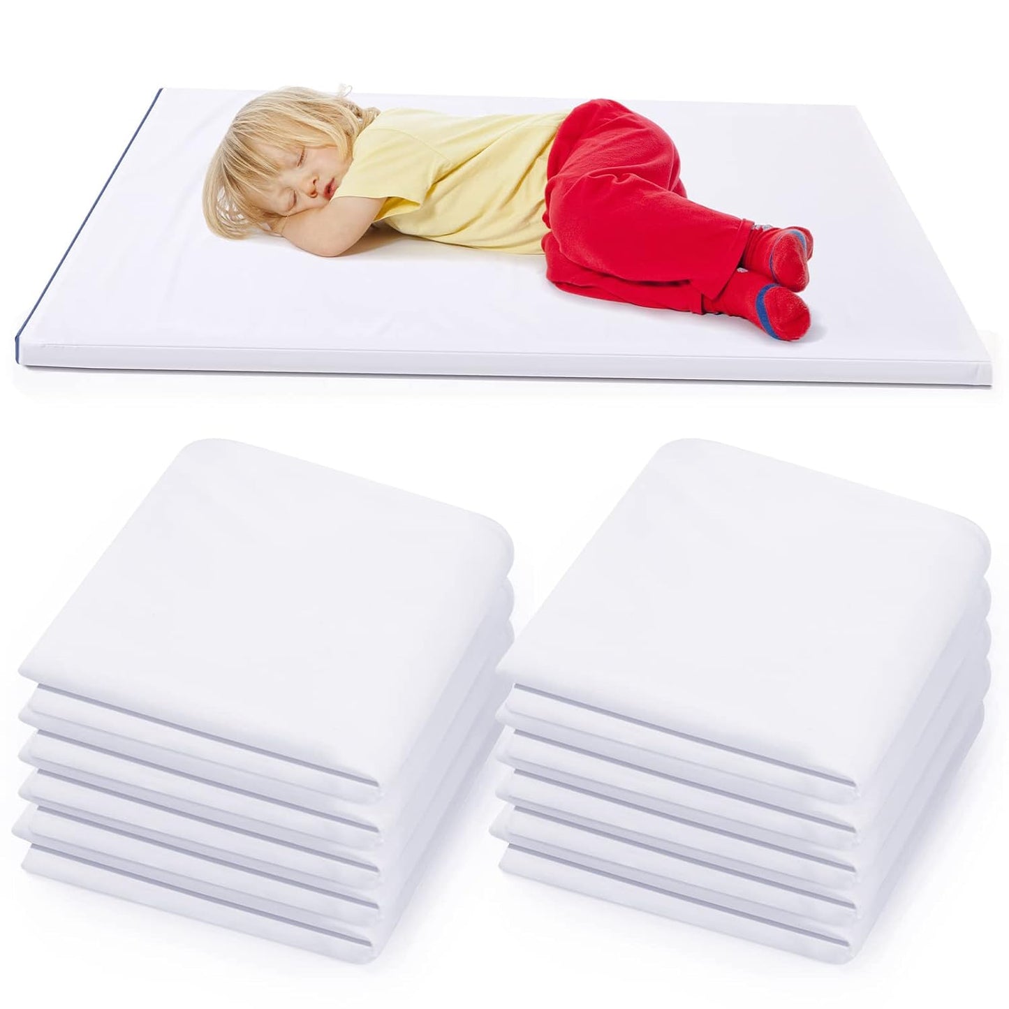 Daycare Nap Mat Sheets 10 Pcs Fitted Polyester for Kids