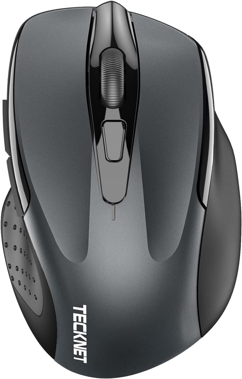 TECKNET Wireless Mouse: Dual Connectivity, Silent, 4800 DPI, Wide Compatibility - Grey