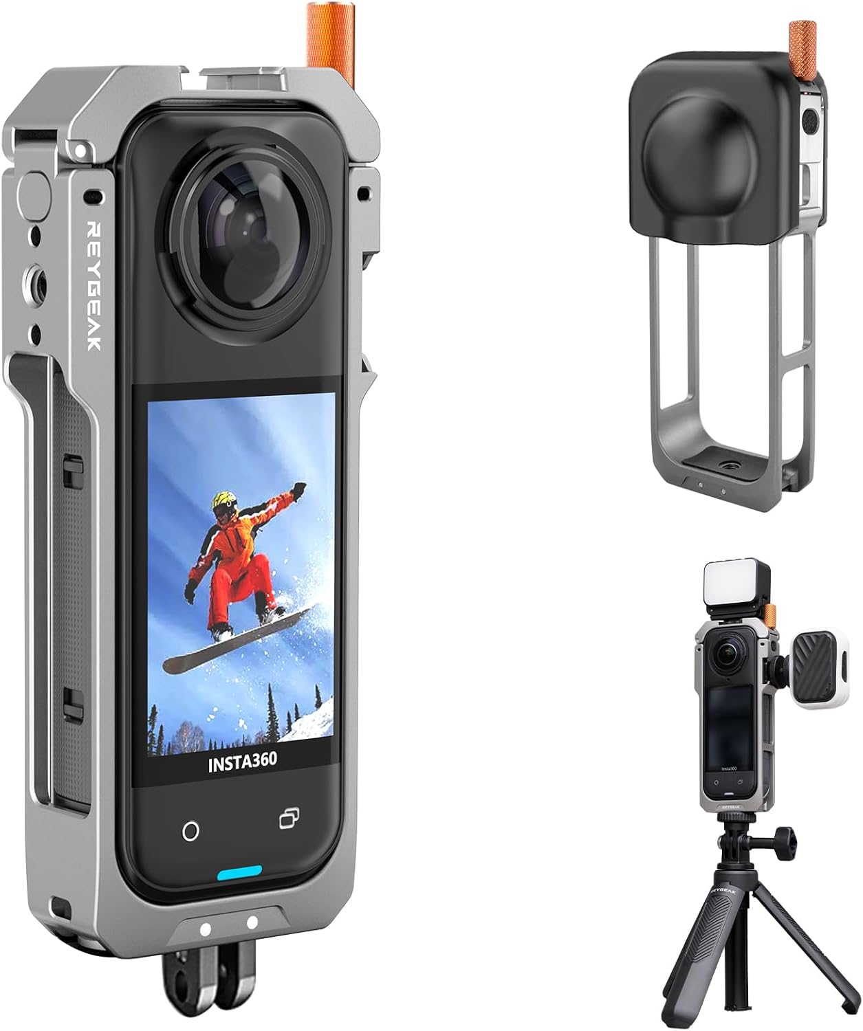 Insta360 X5 Utility Frame by REYGEAK - Aluminum Camera Cage