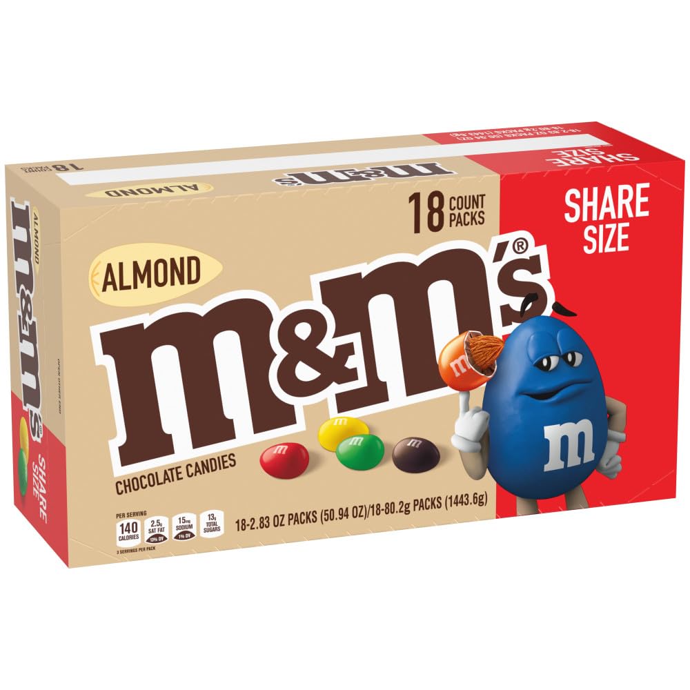 M&M'S Almond Chocolate Candy Bulk Pack for Sharing and Fun