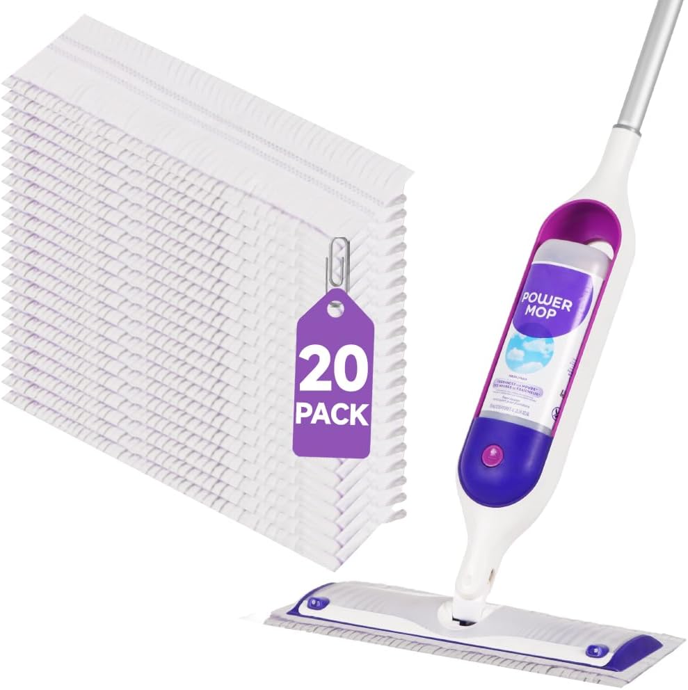 Power through Cleaning with 20 Pack Pactmax Mop Refills