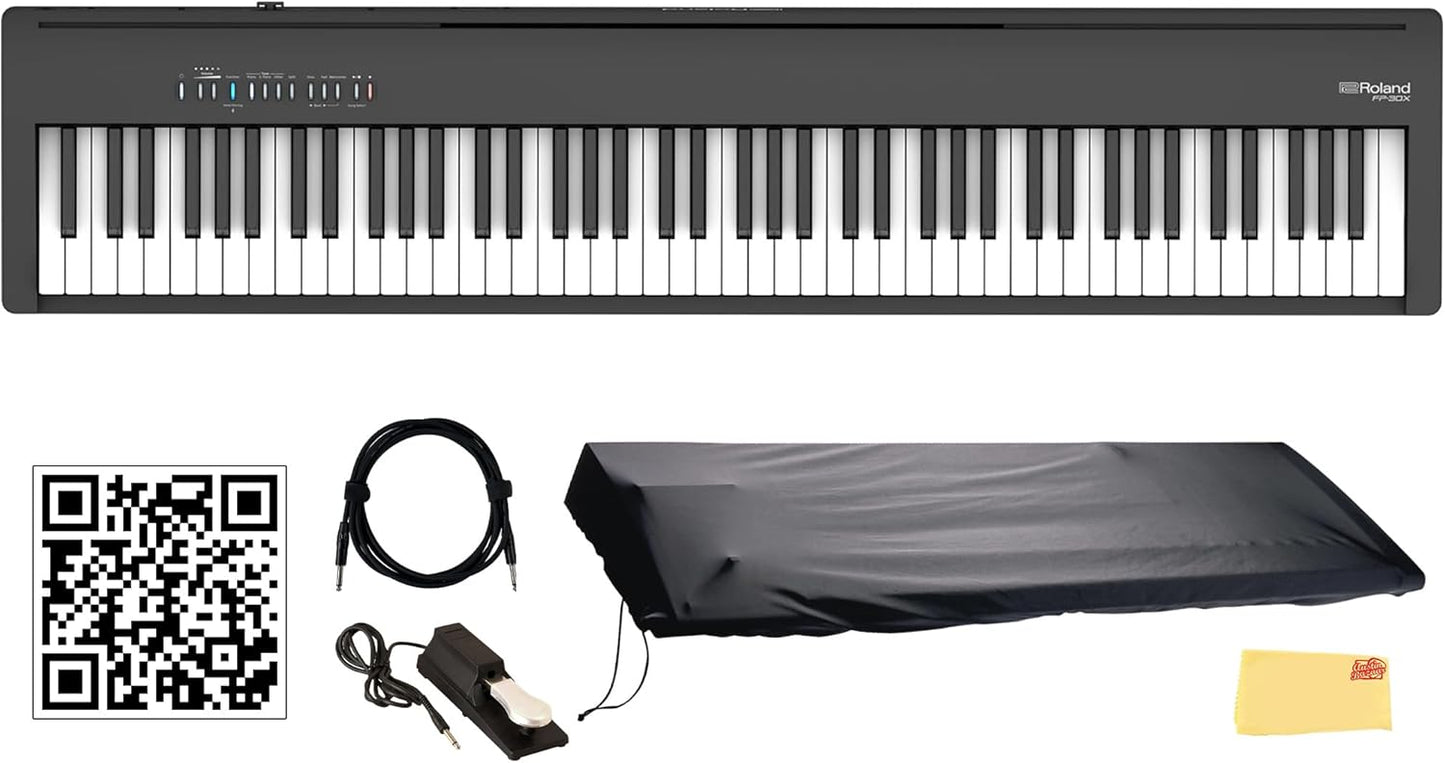 Roland FP-30X 88-Key Digital Piano Bundle with Accessories