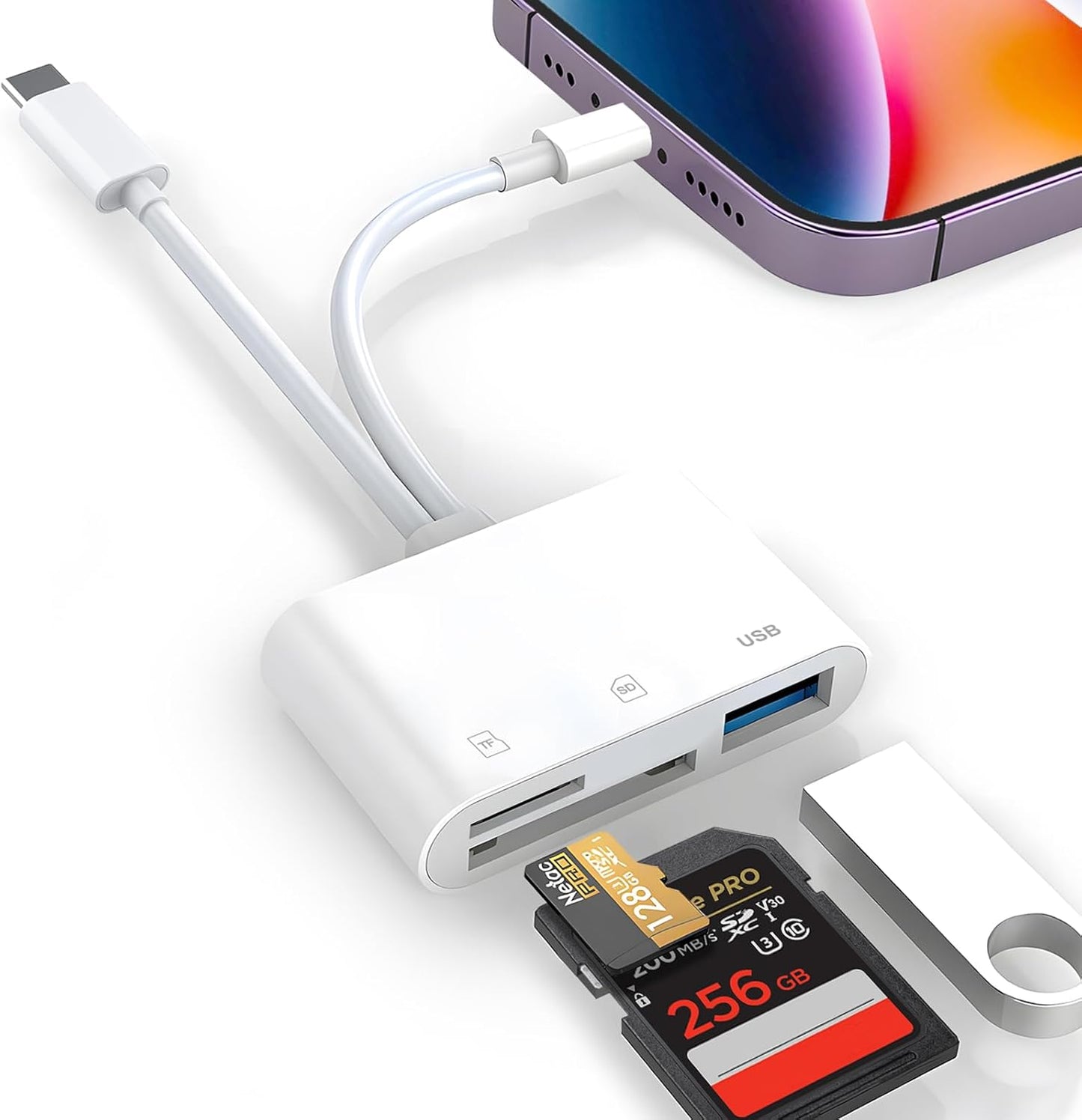 Denlane Dual Connector SD Card Reader