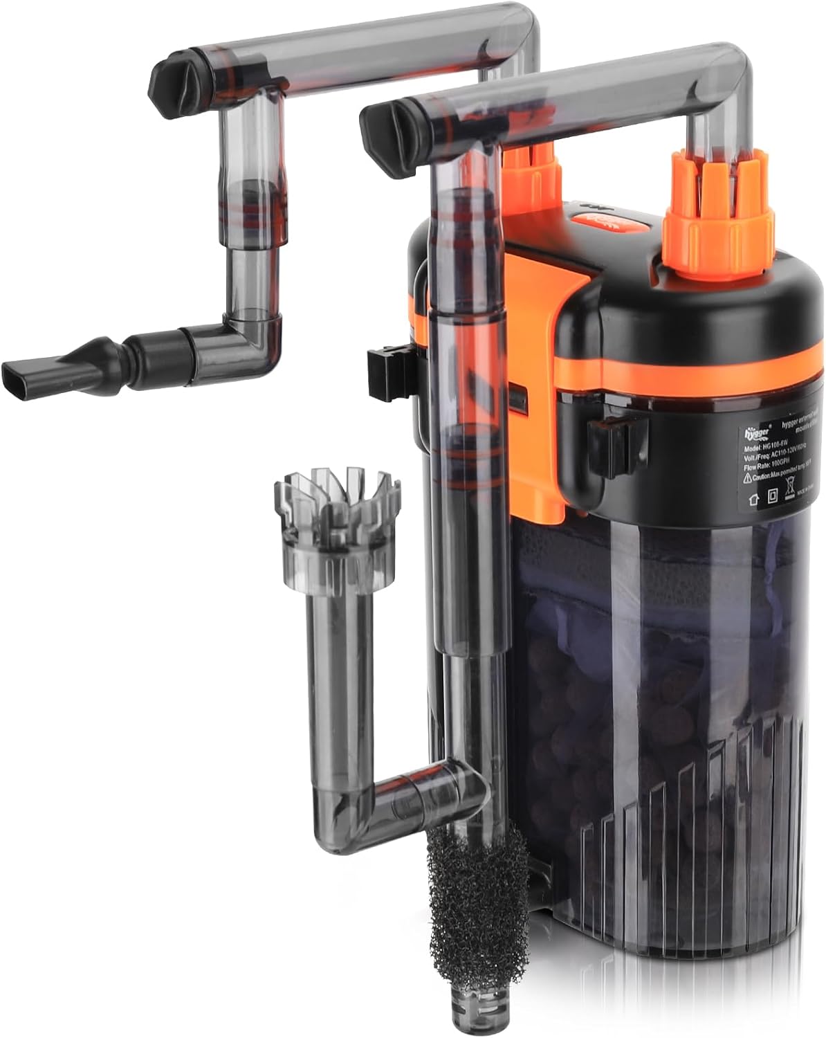 hygger External Hang-On-Back Canister Filter for Aquariums