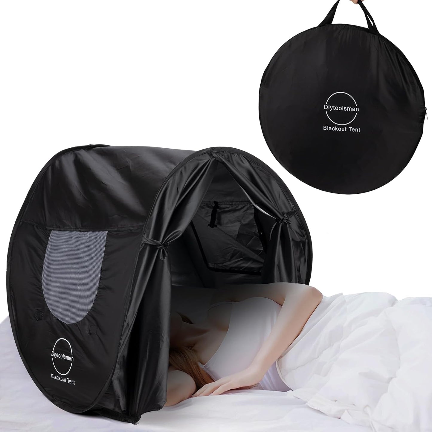 Restful Sleep with Large Blackout Bed Tent