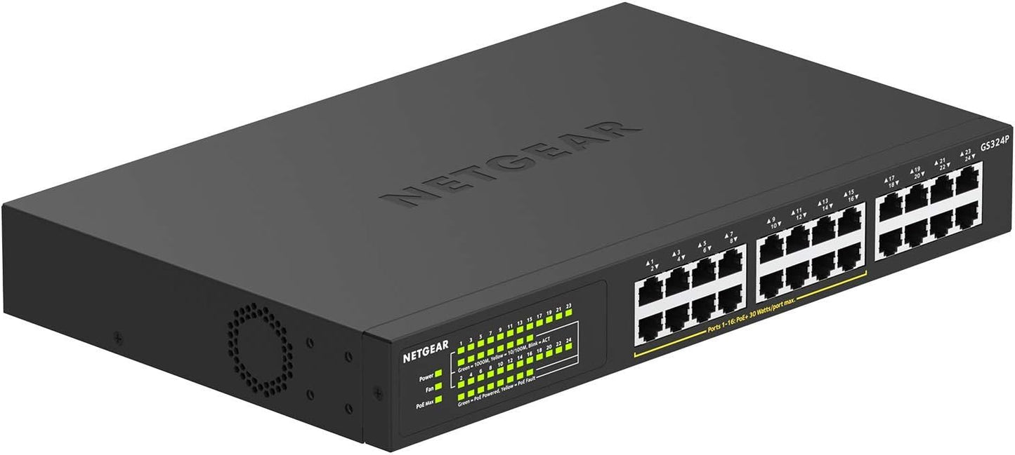 NETGEAR 24-Port PoE+ Gigabit Ethernet Switch for Easy Networking