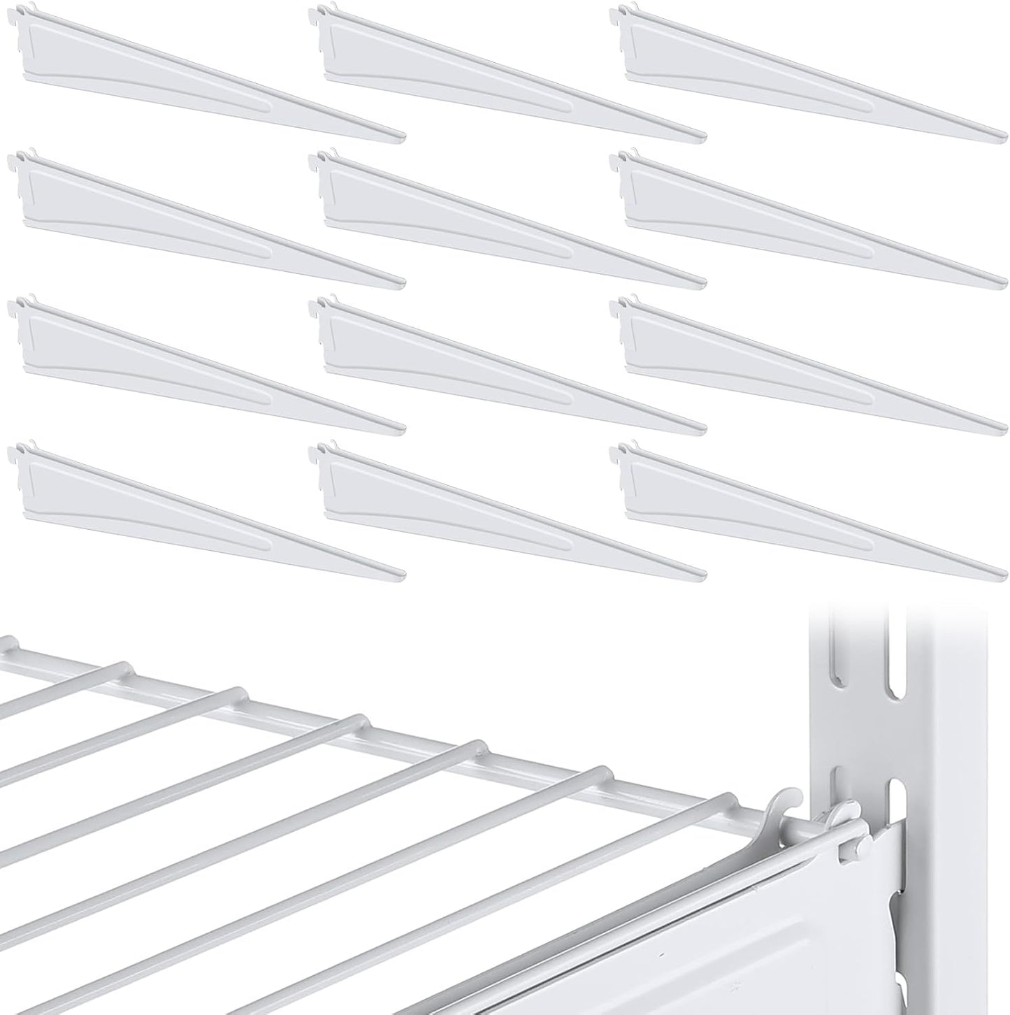 Adjustable Locking Shelf Bracket for Heavy Duty Wire Shelving