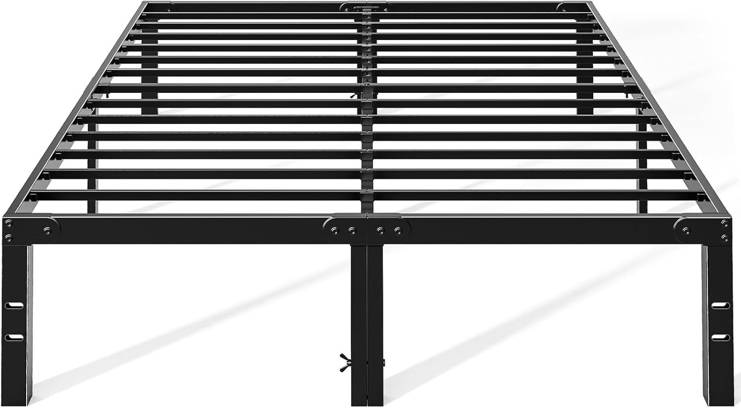 OLIXIS Metal Full Bed Frame - Sturdy 14in High Design