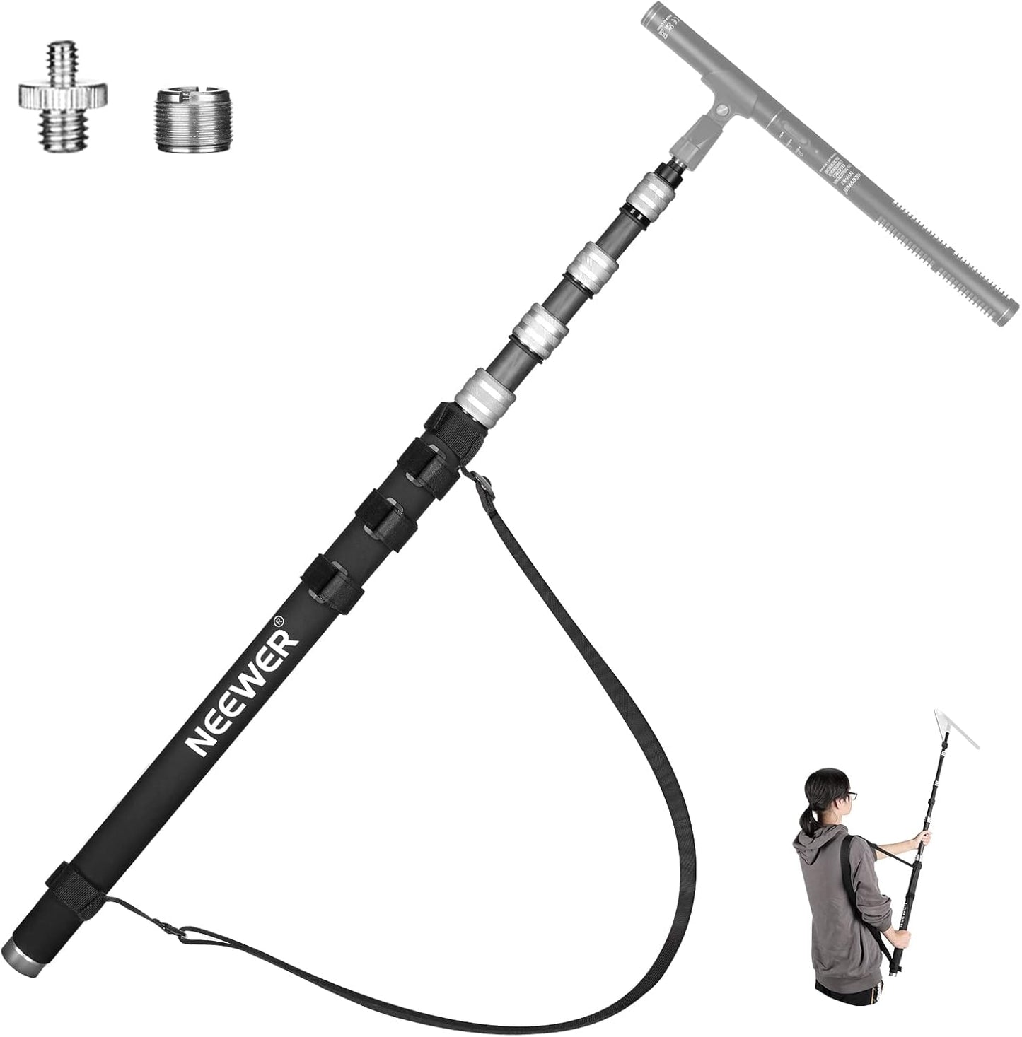 NEEWER MS-300C Microphone Boom Pole for Filmmaking and Vlogging