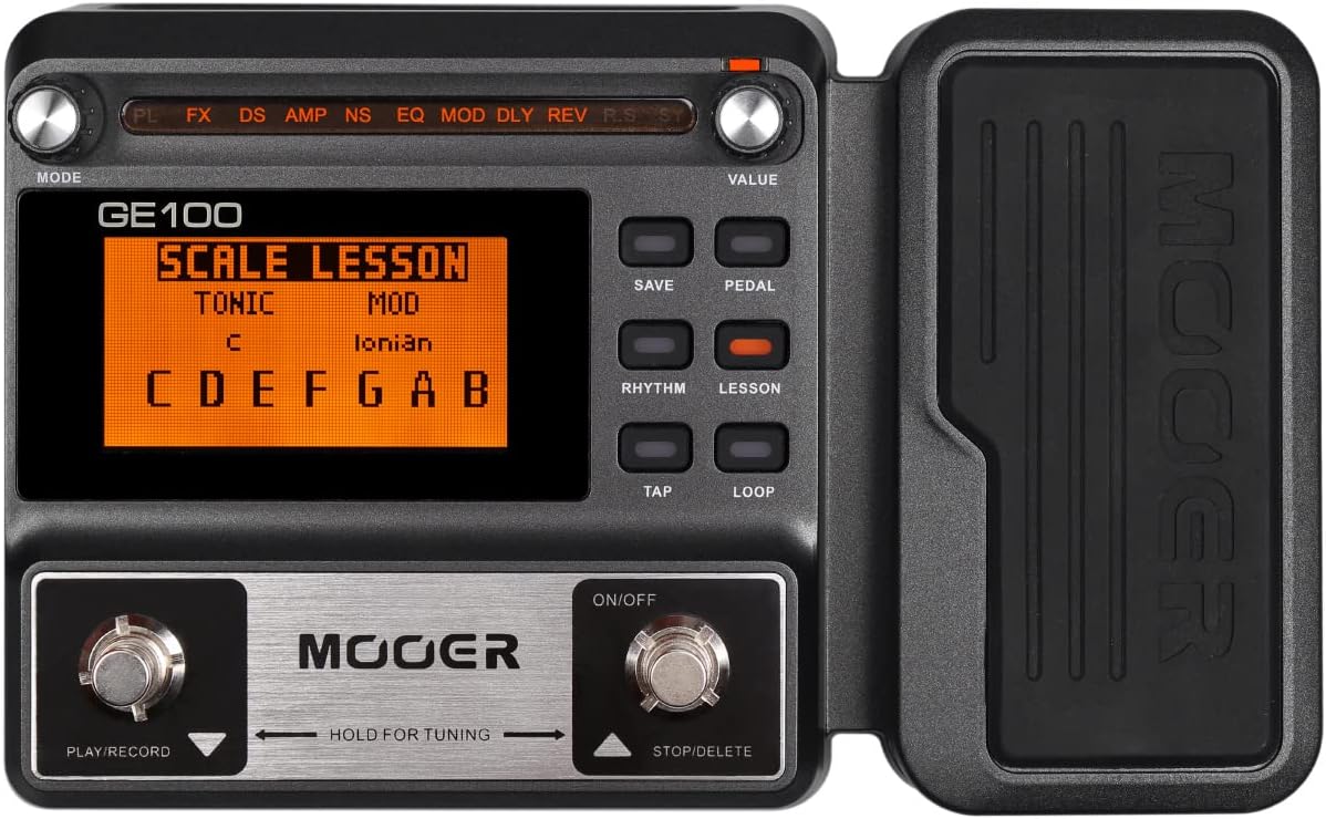 MOOER GE100 Guitar Pedal: 80 Presets, 66 Effects!
