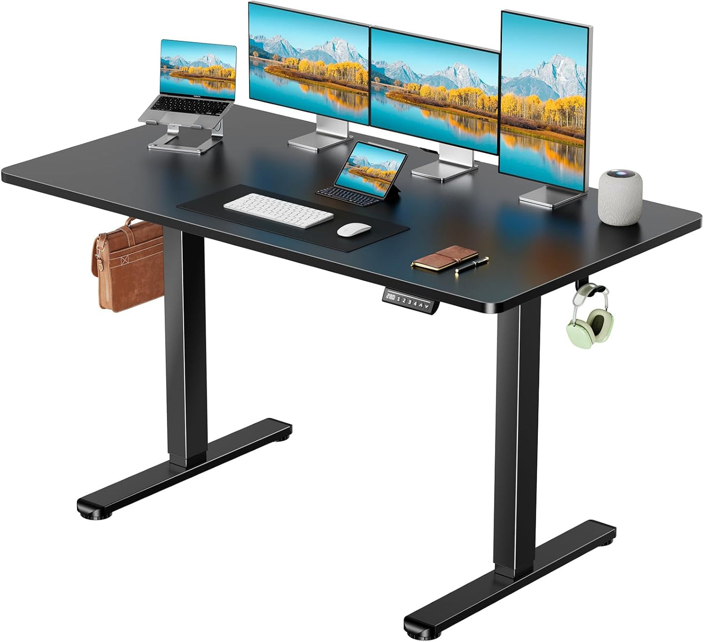 Height Adjustable Standing Desk with Deeper Tabletop by Marsail