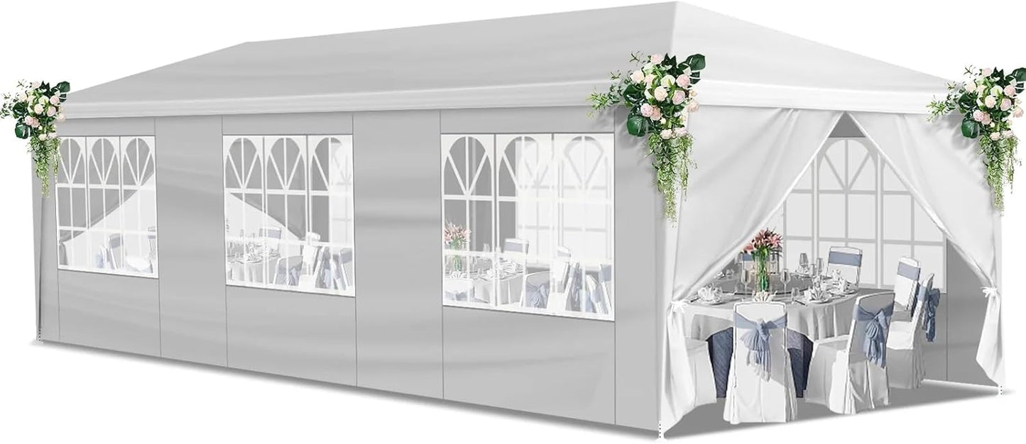 10x30ft Outdoor Party Canopy Tent with Removable Sidewalls