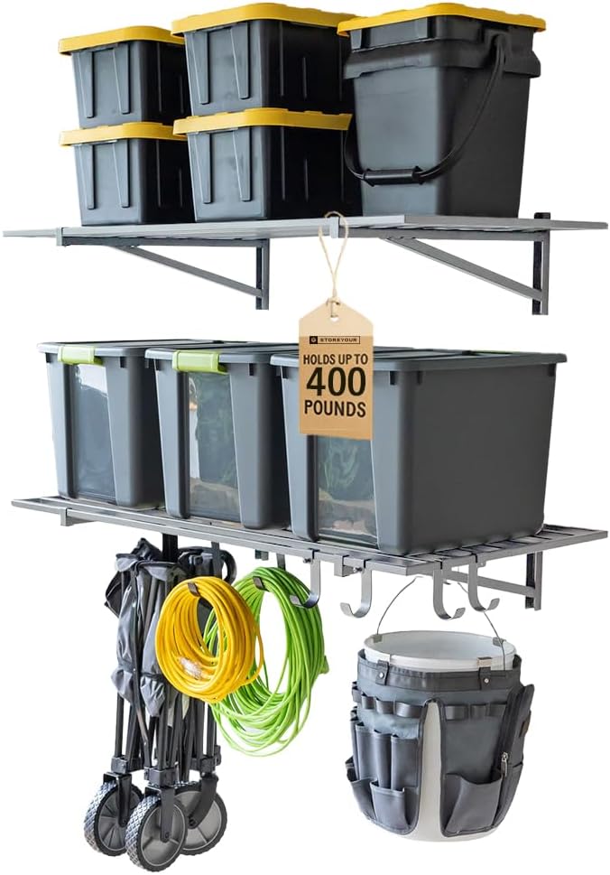 Heavy Duty Garage Shelf Wall Mount for Storage & Organization