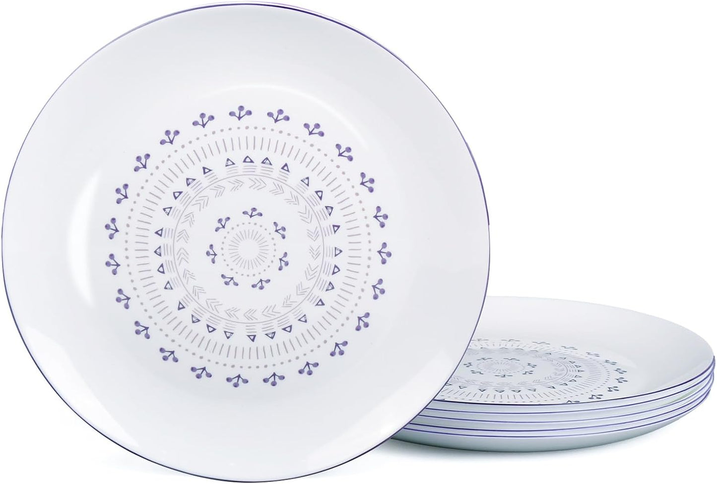 10.5 Inch Dinner Plate Set of 6 in Lavender Purple for Elegance